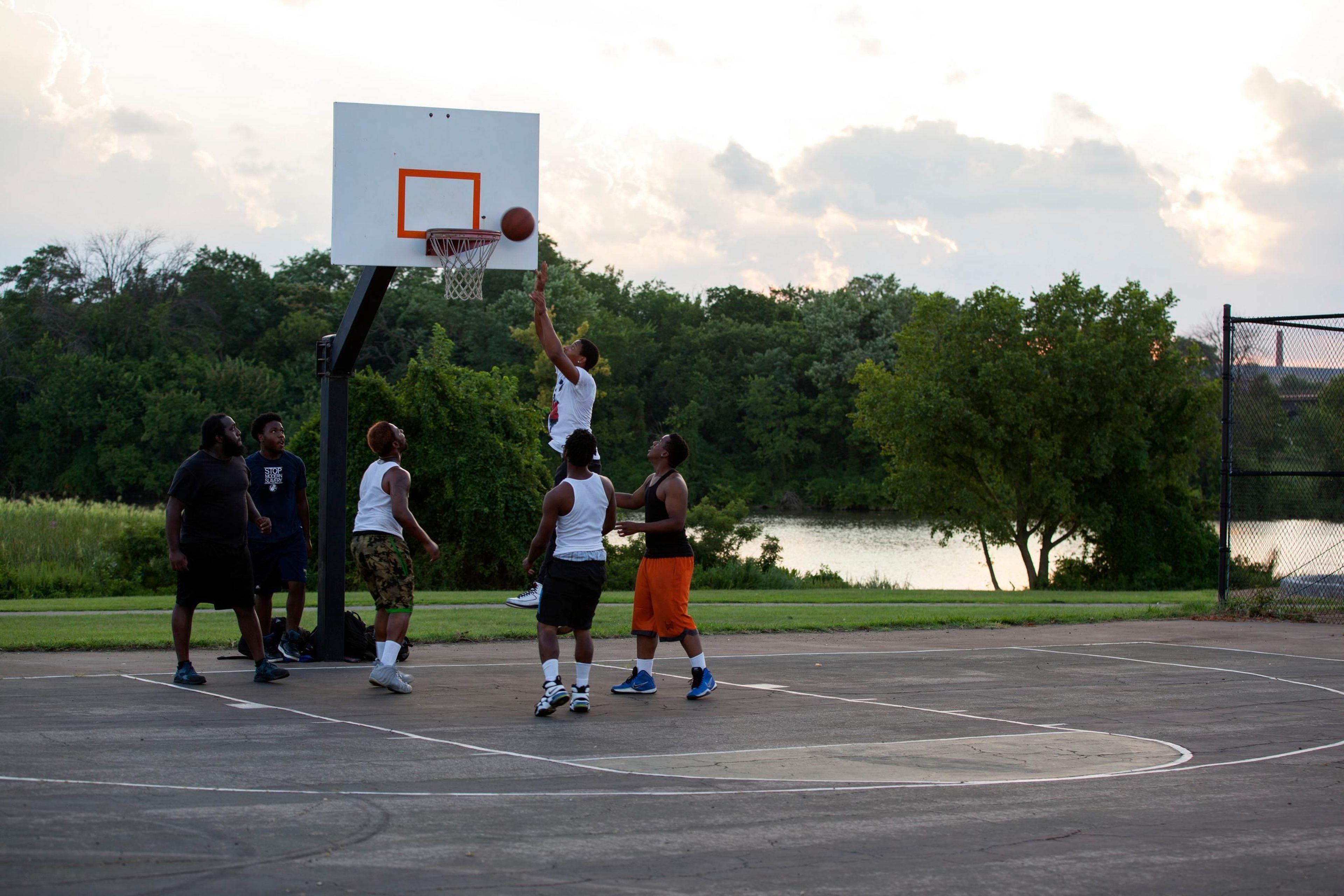 Anacostia is a great place for sports, including basketball and tennis courts.