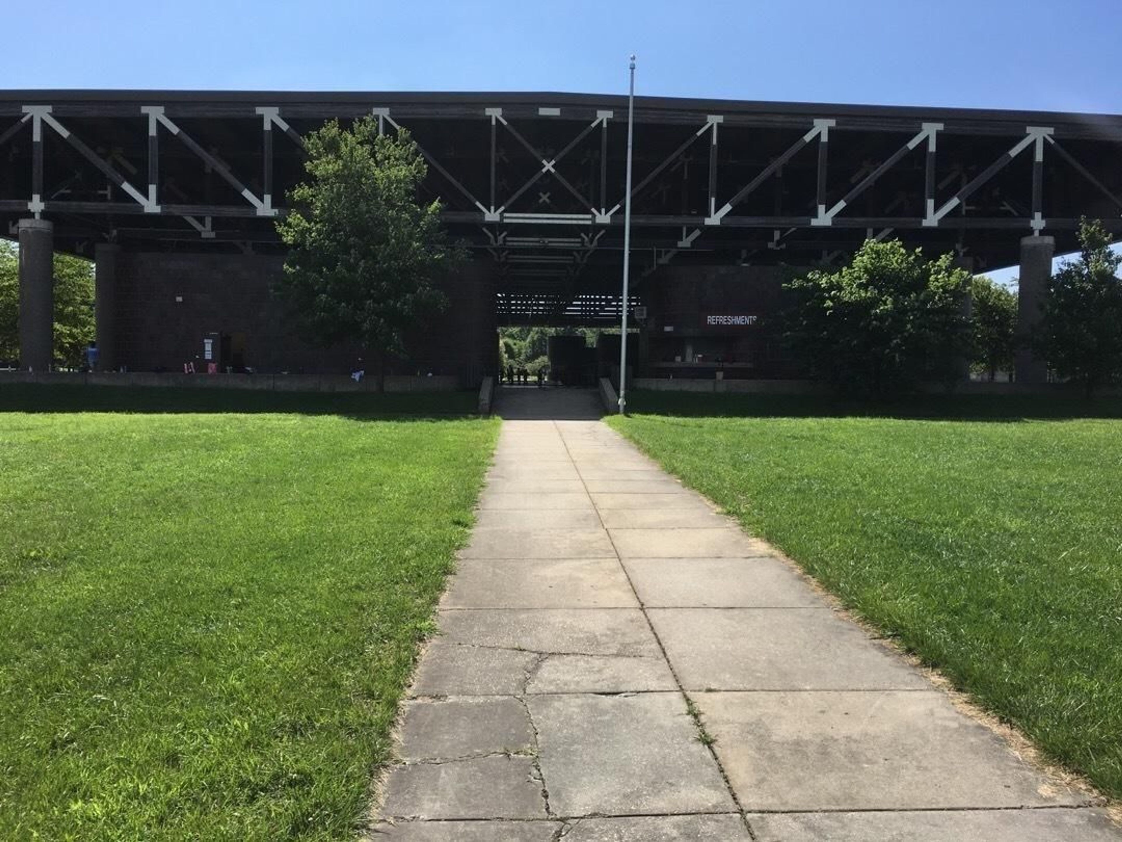 The Anacostia skating pavilion is a great place to roller skate. It is an open-air rink that has a cover for rain and sun protection.