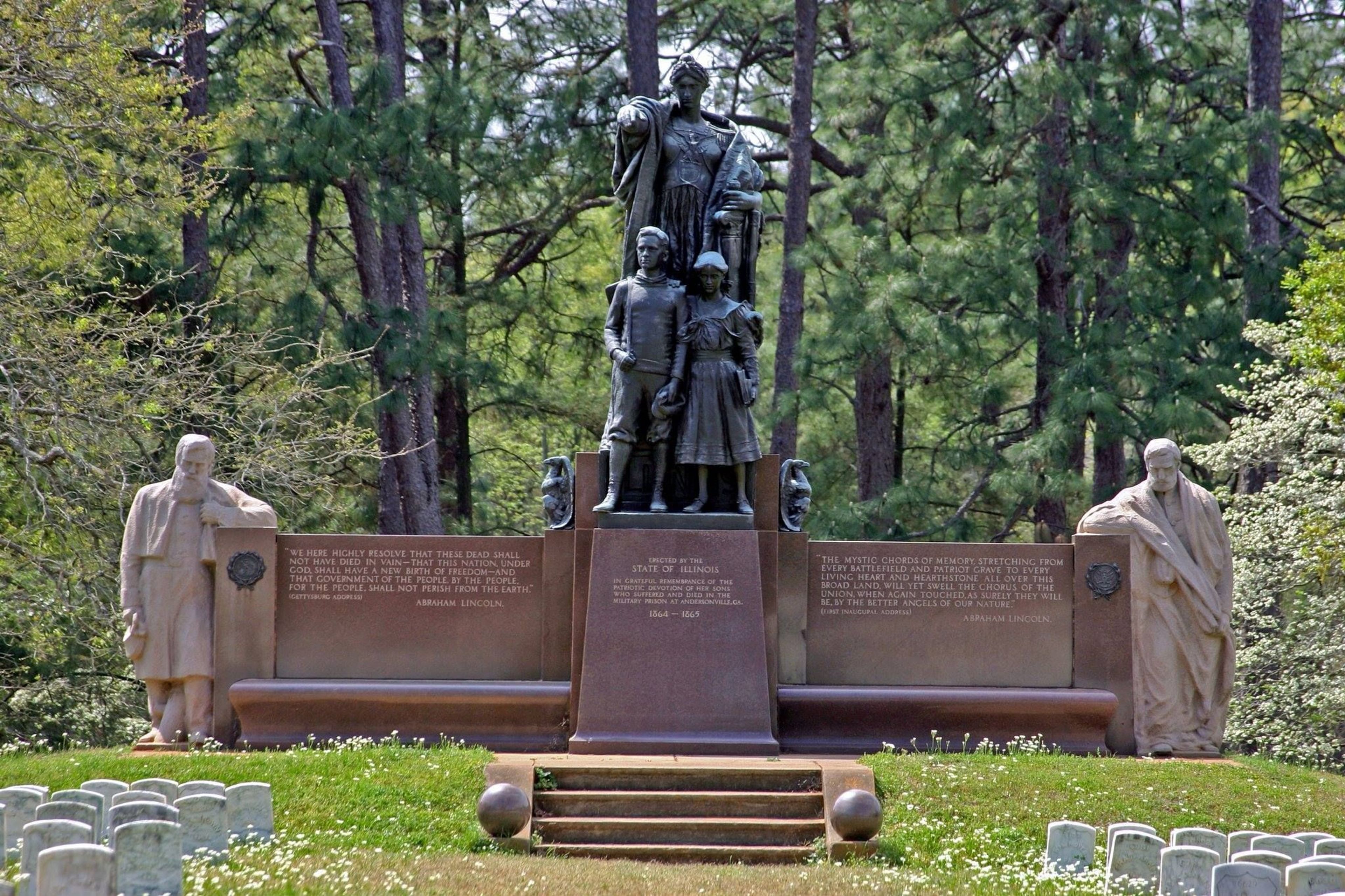 Many states honored their fallen sons with monuments placed at Andersonville National Historic Site.