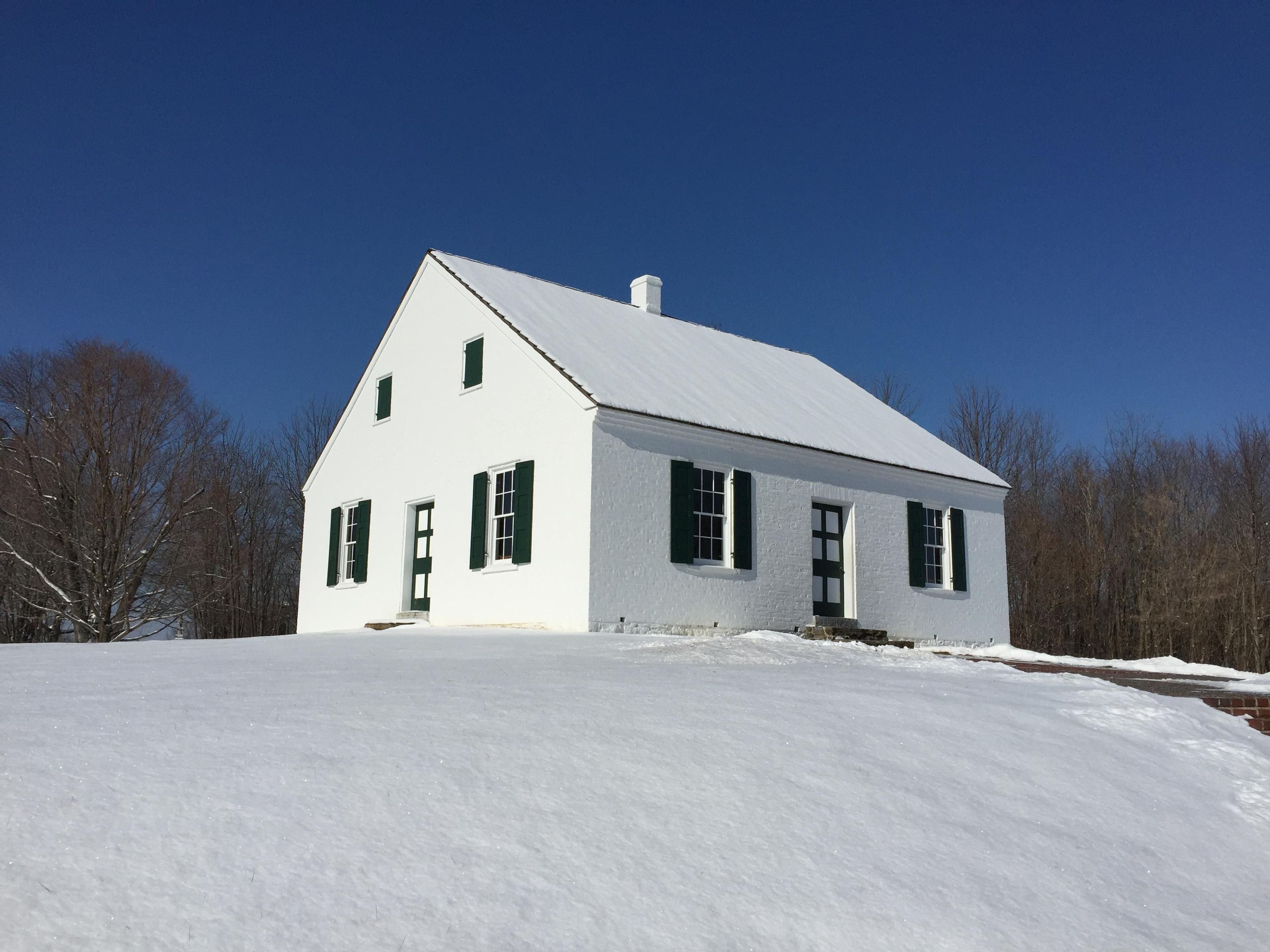 The Dunker Church covered in snow.