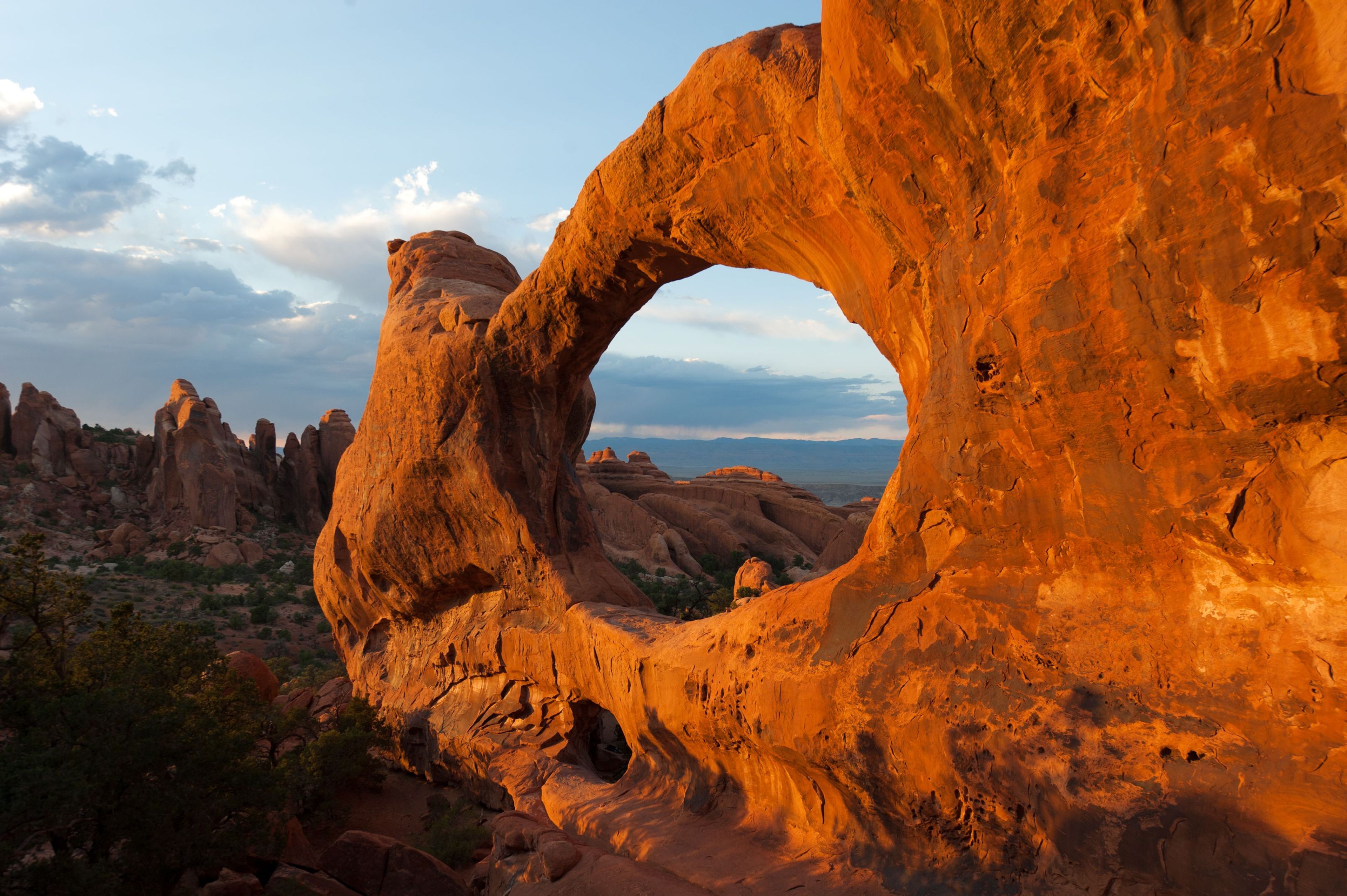 Double O Arch is one of many large arches in the Devils Garden area