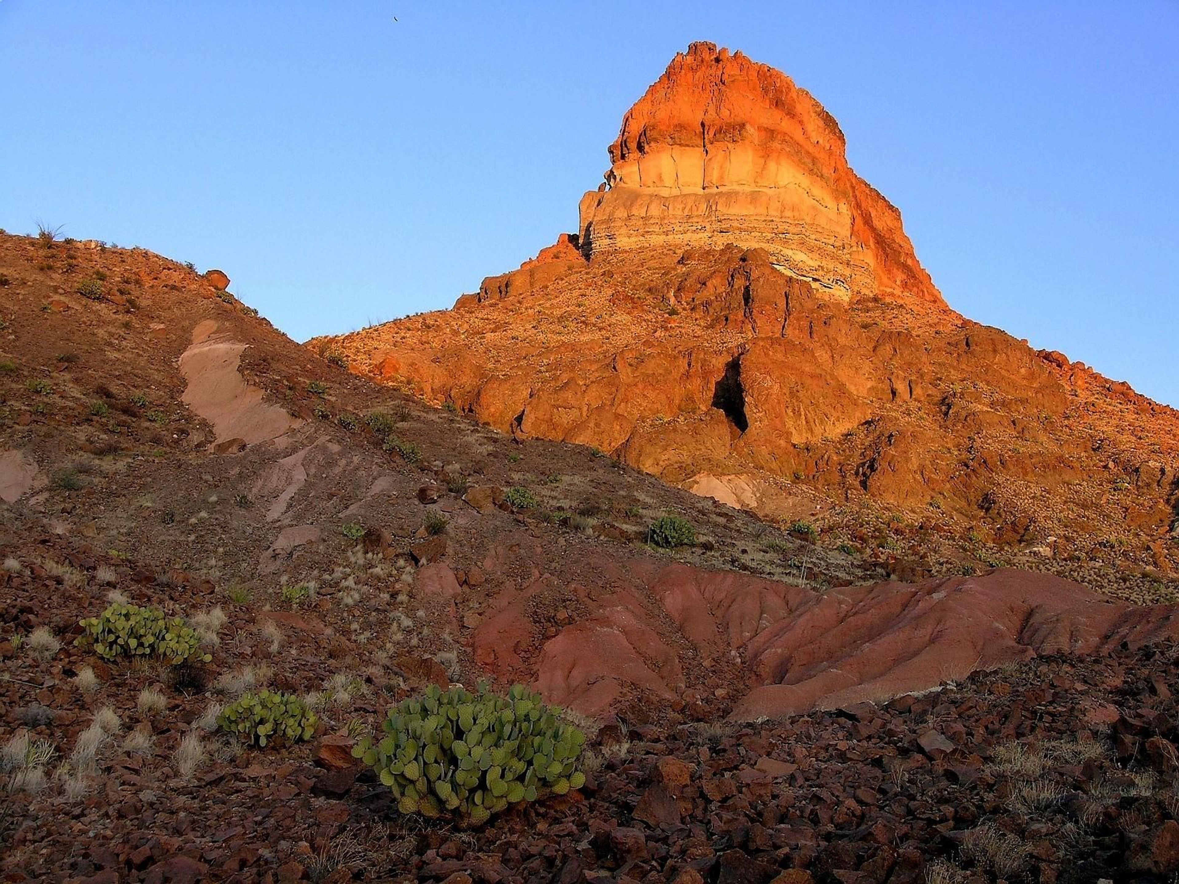 Volcanic features abound near Castolon