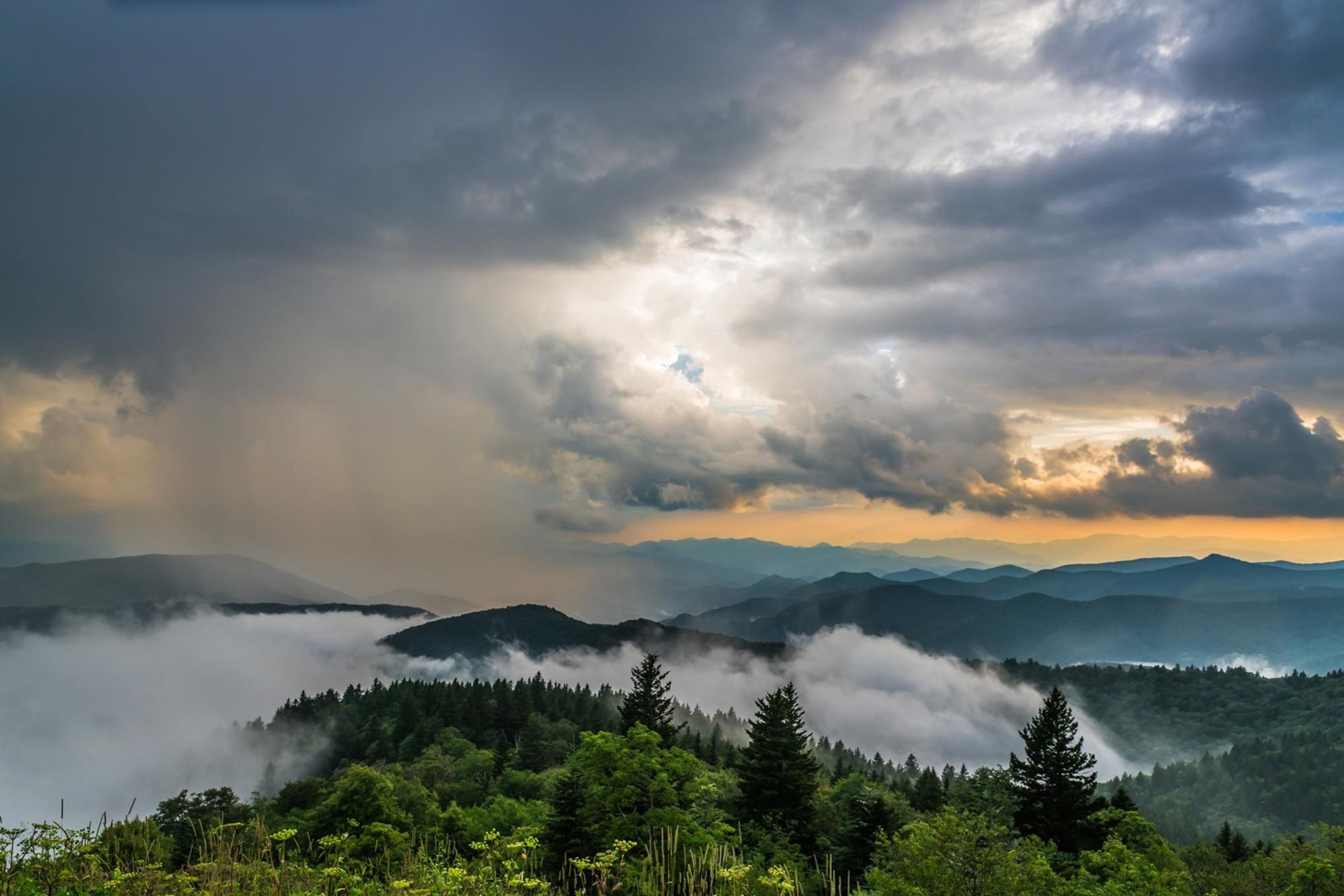 Sunset from Cowee Mountain Overlook