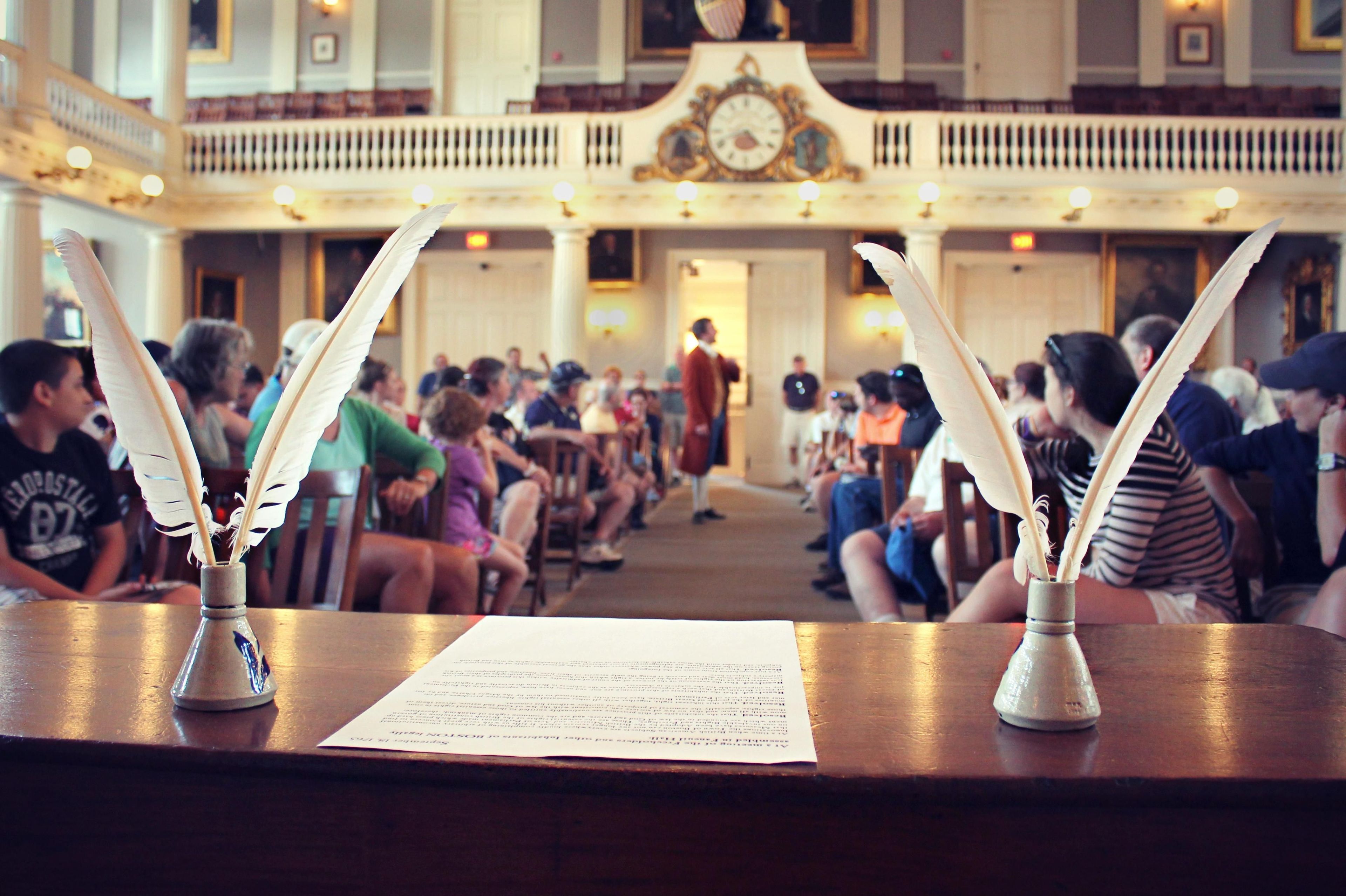 The Revolutionary Town Meeting program is one of the park's most popular.