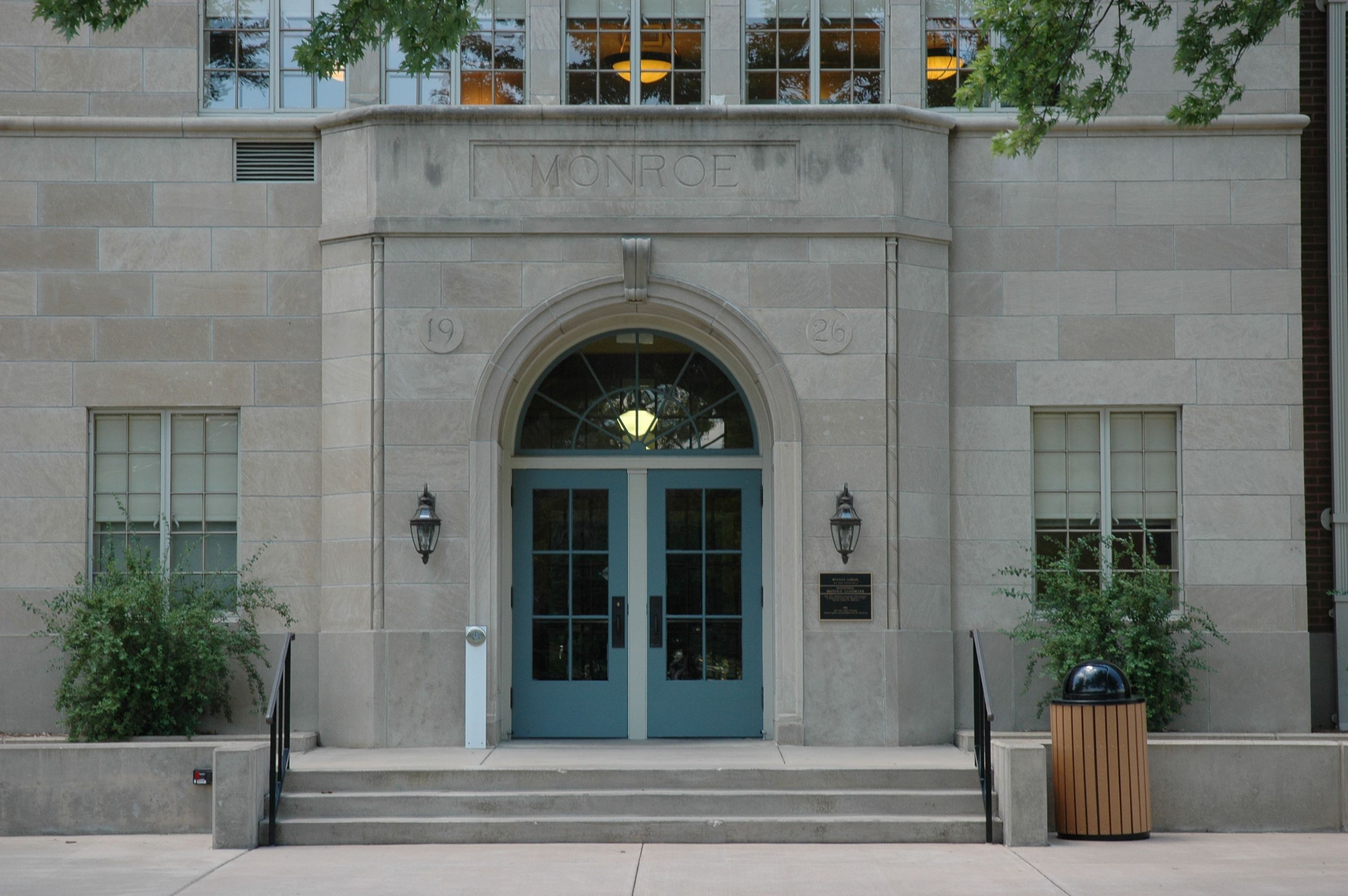 Front entrance to historic Monroe school.