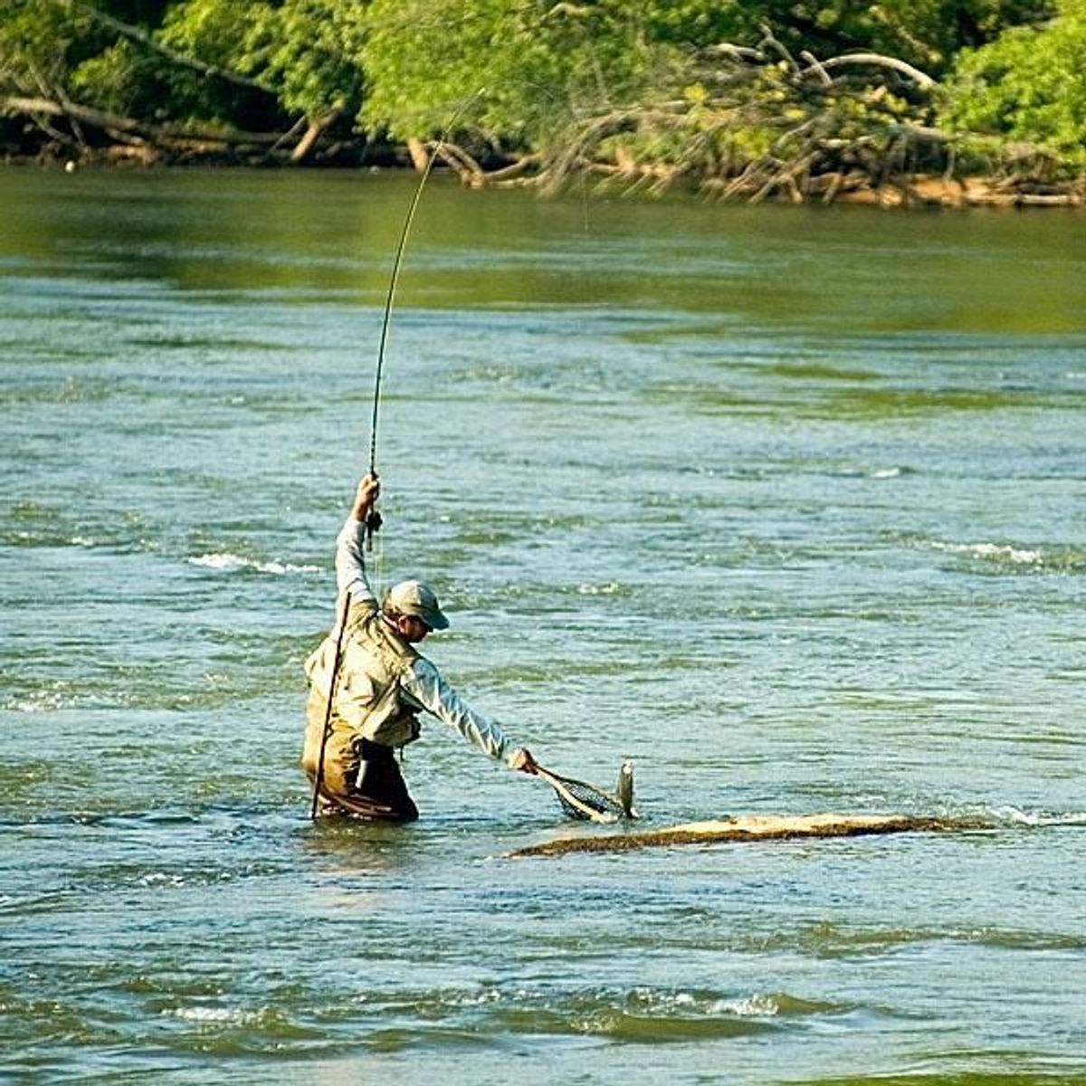 Fishing the Chattahoochee River can be a great way to spend an afternoon out of the office or as a diversion from rush hour traffic.