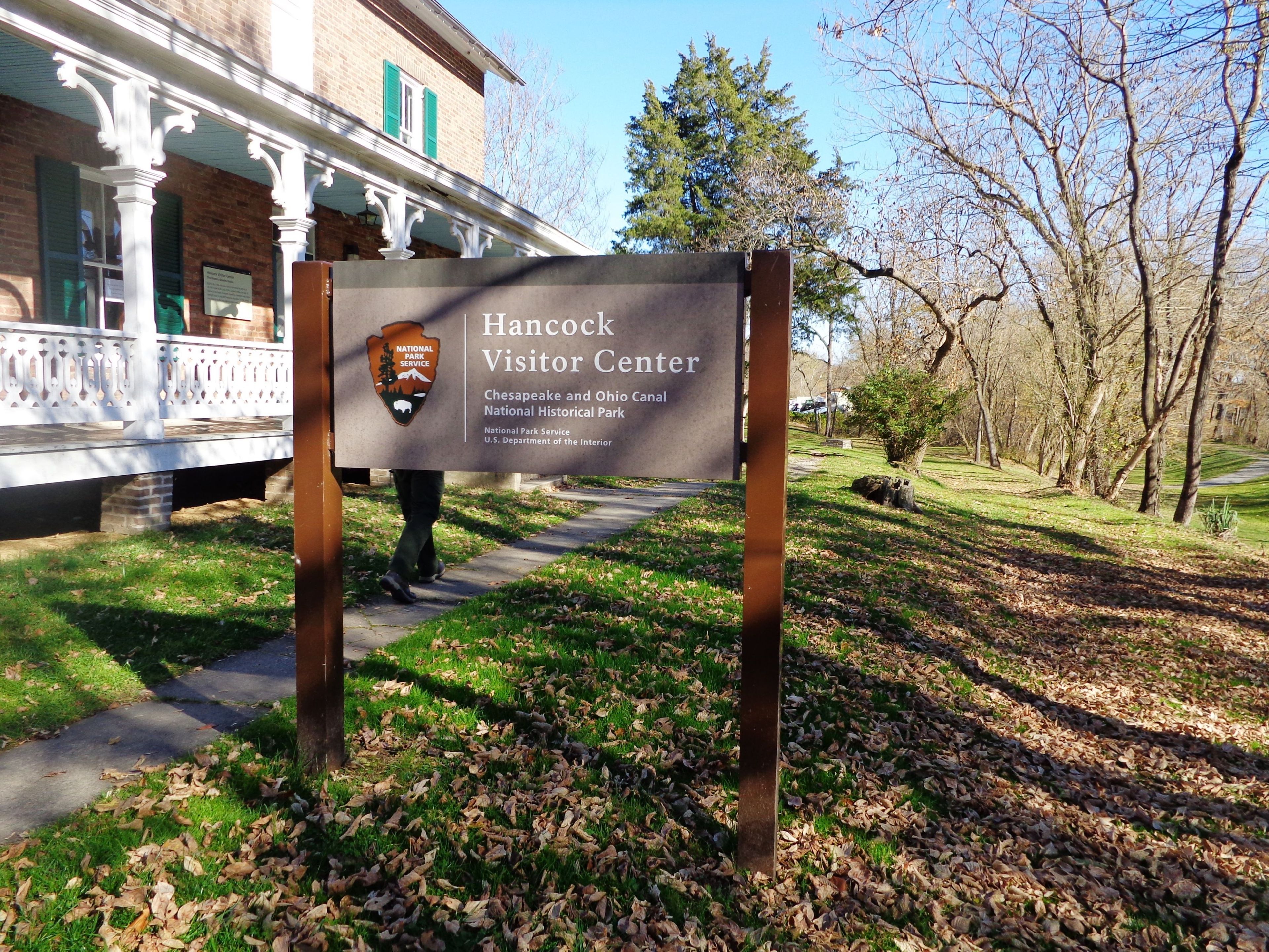 One of seven Park visitor centers, the Bowles House sits along an empty canal bed in Hancock.