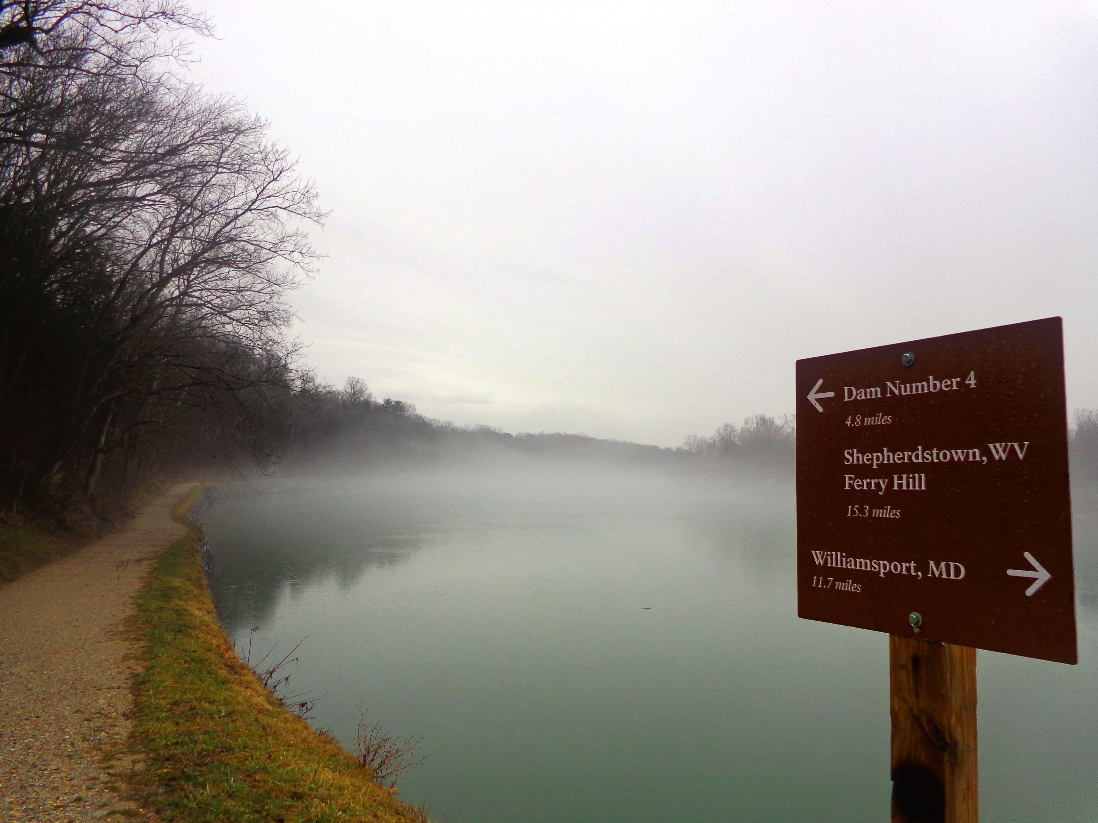 Big Slackwater is a 3 mile stretch where canal boats entered the Potomac River to travel above Dam 4.