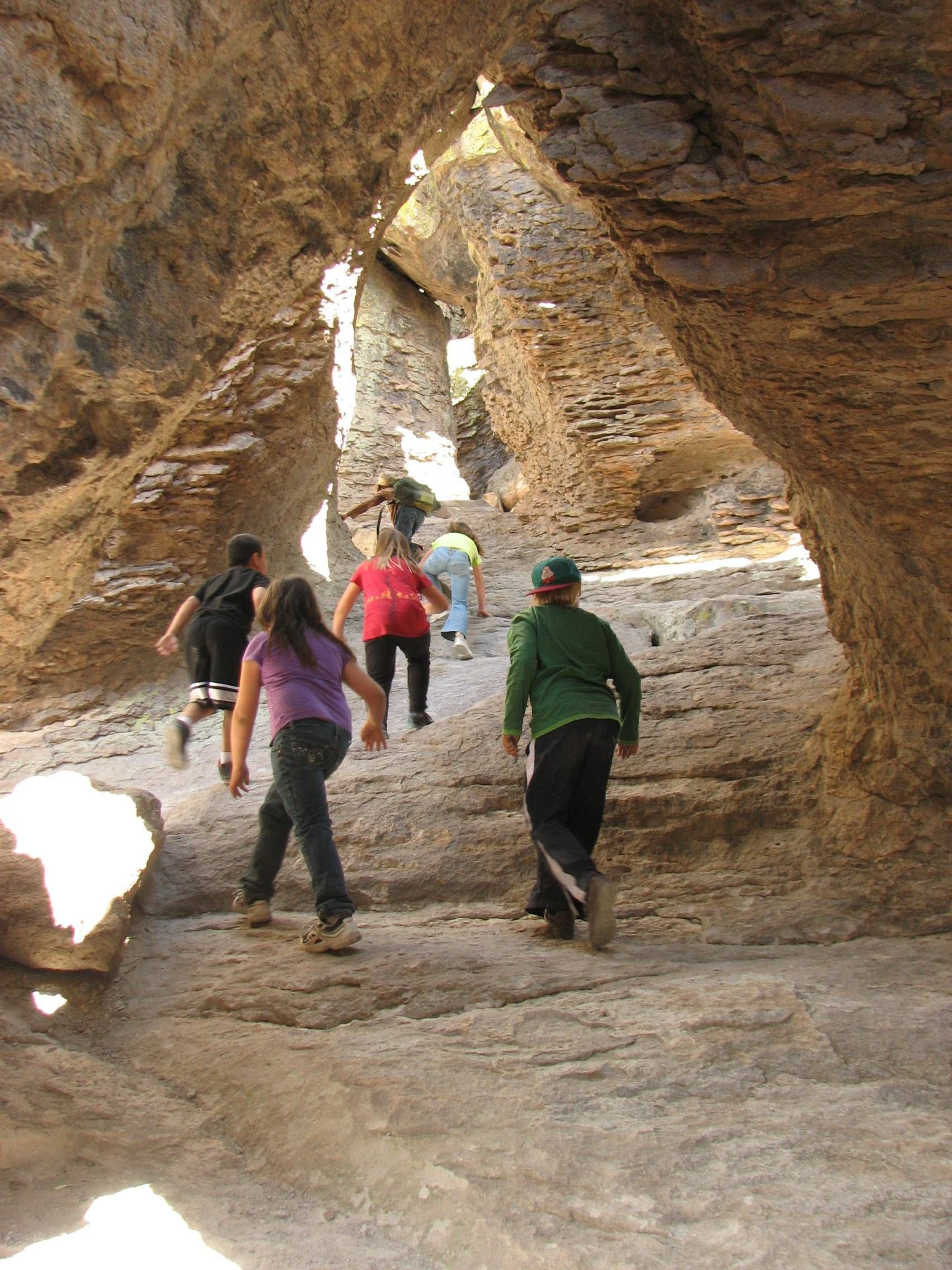 The standing rocks at Chiricahua create natural nooks and crannies ready to be explored