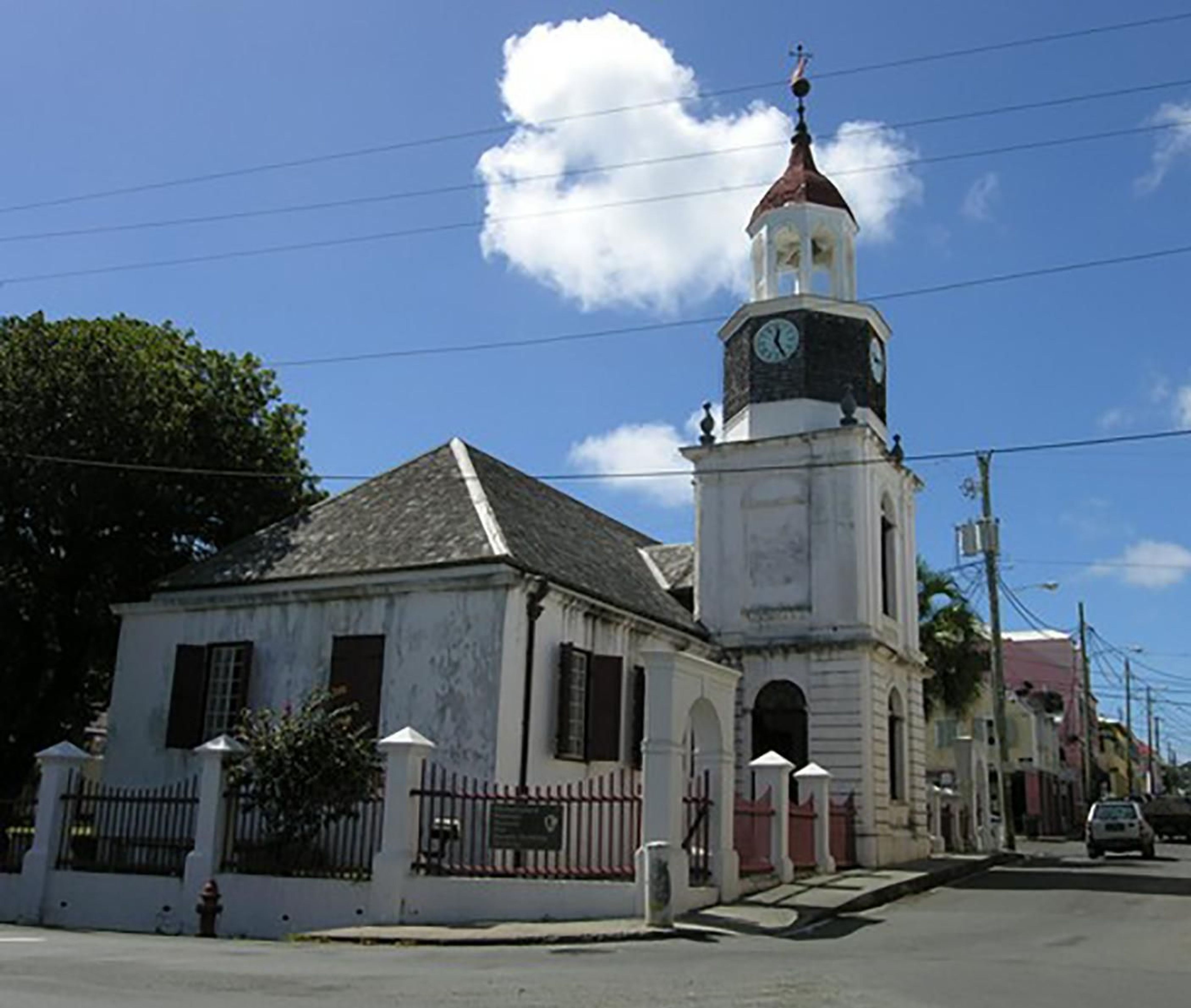 First known as the Church of Our Lord of Zebaoth, the church was completed in 1751, and consecrated in 1753. The steeple tower was built 1793-1796.