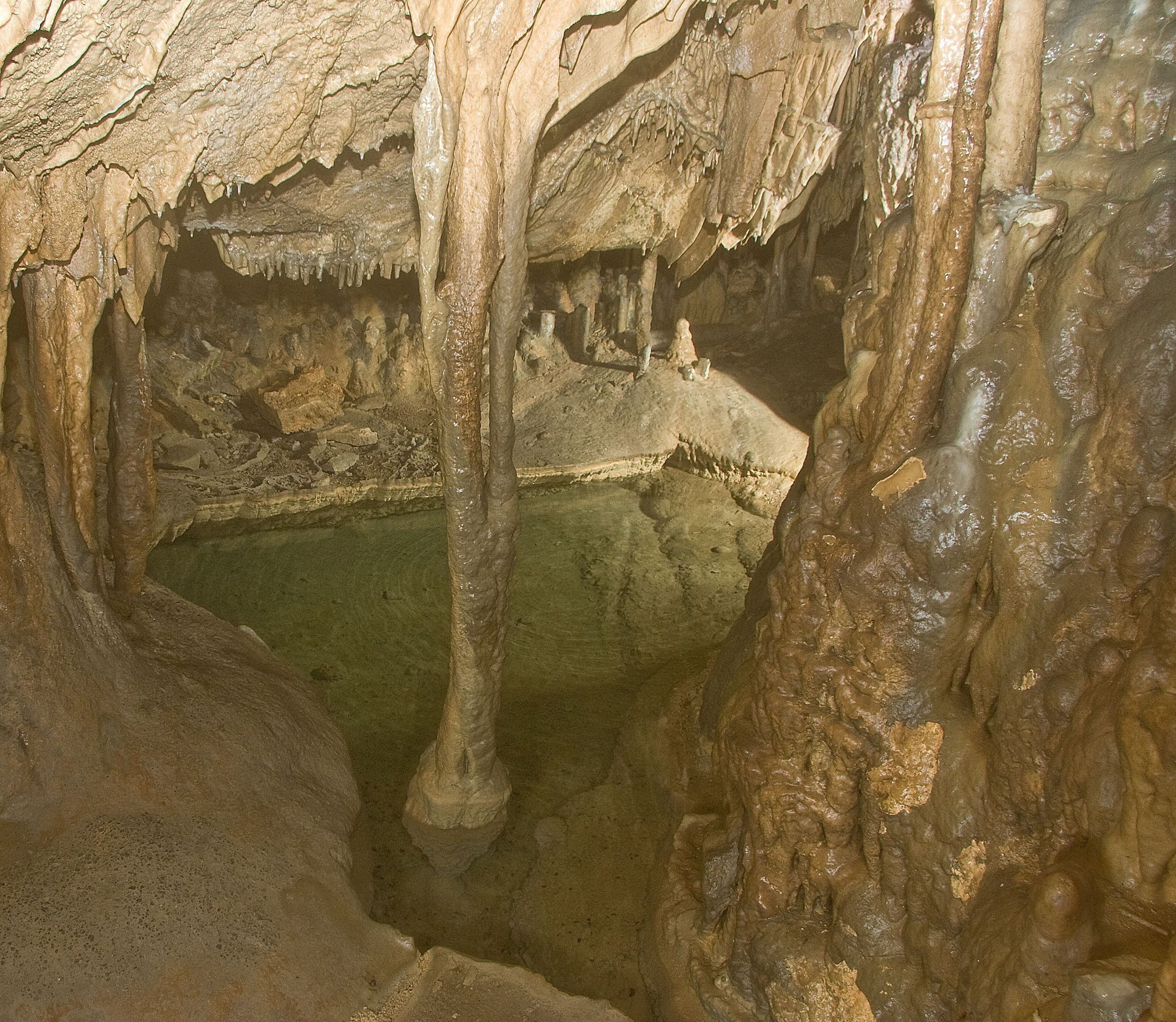 Cleopatra's Pool is located deep in the Gap Cave