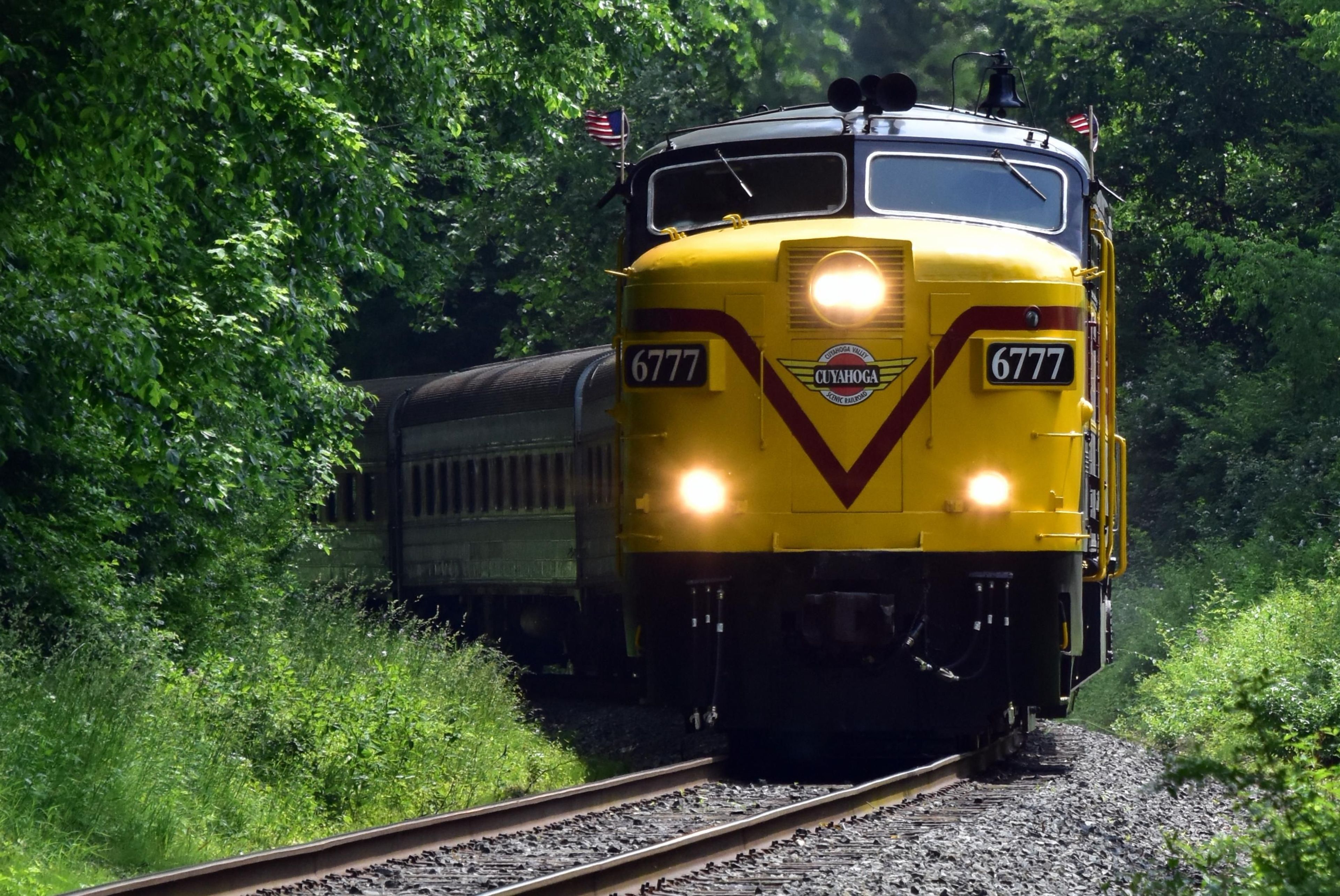 CVSR Engine 6777 motors down the tracks.