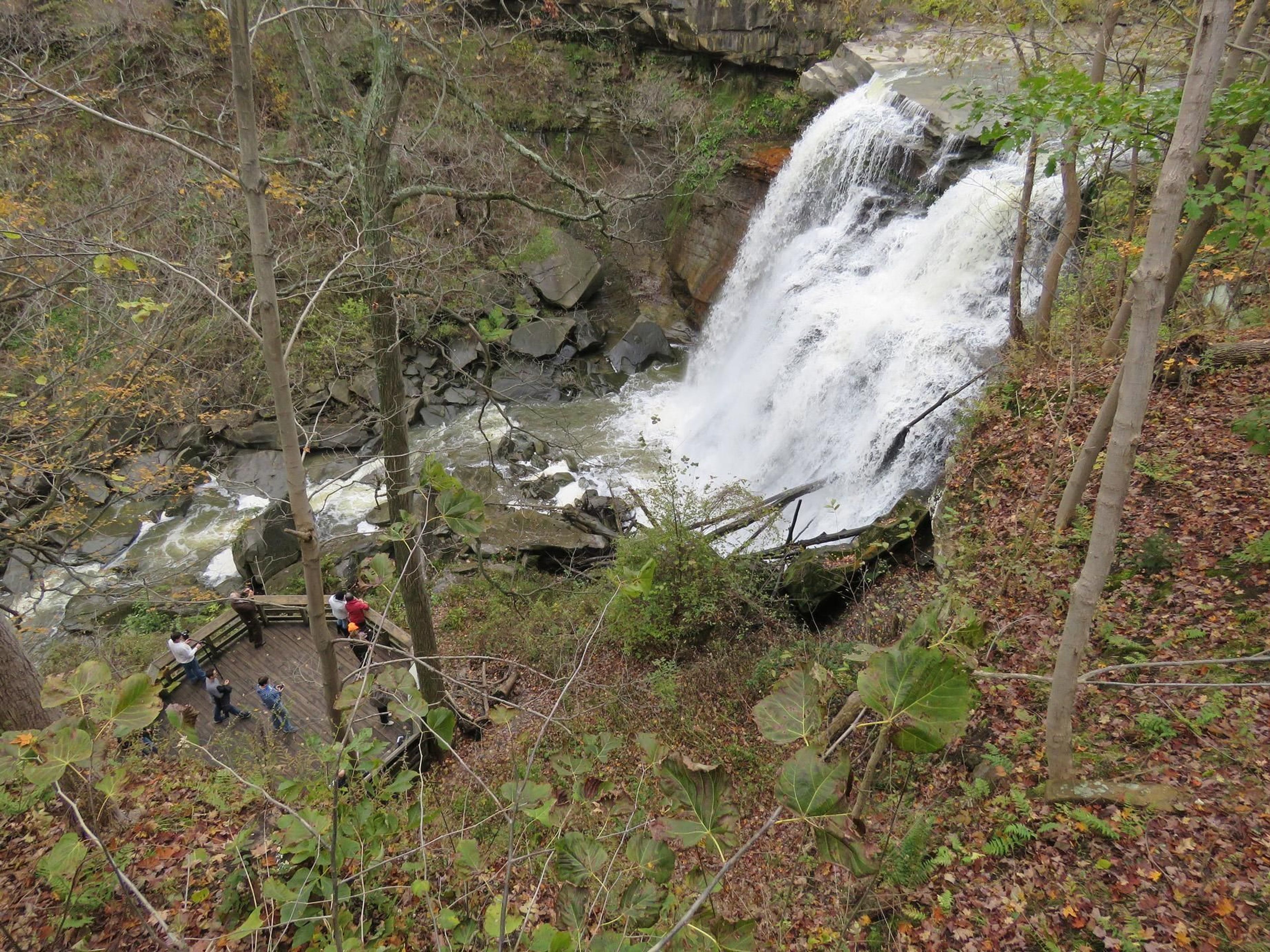 Brandywine Falls viewed from the upper boardwalk.