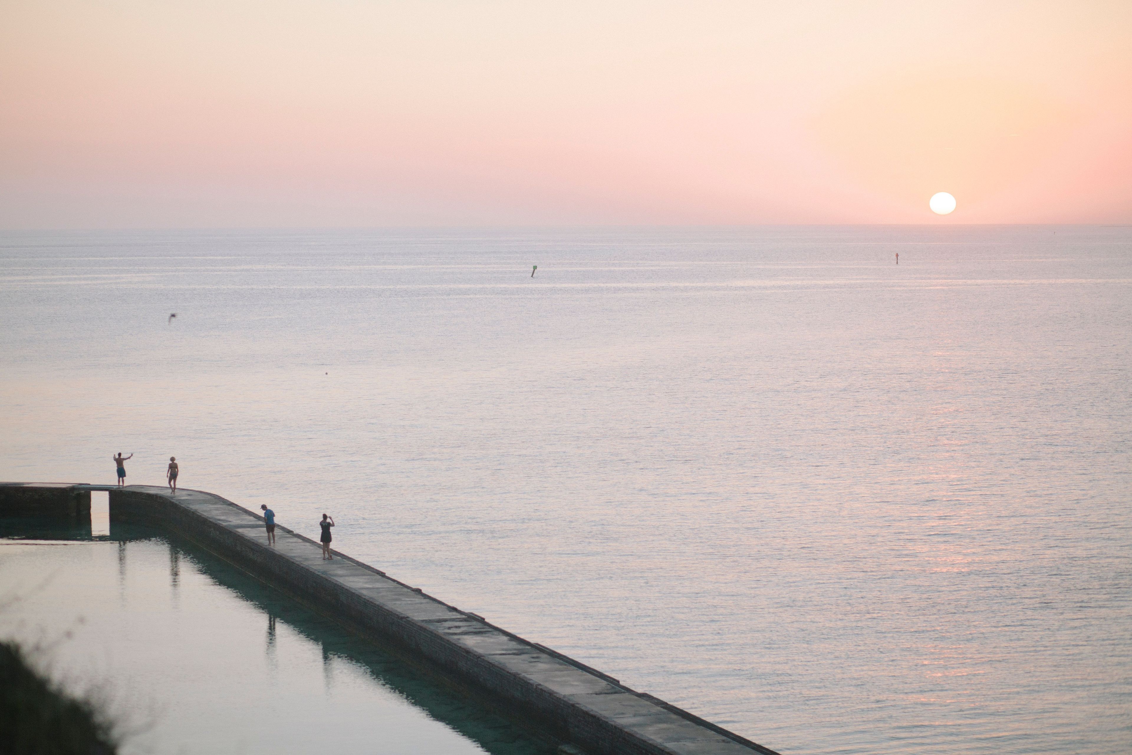 Sunsets at the Dry Tortugas are breathtaking. Visitors who choose to camp over night can view the sun set at Fort Jefferson.