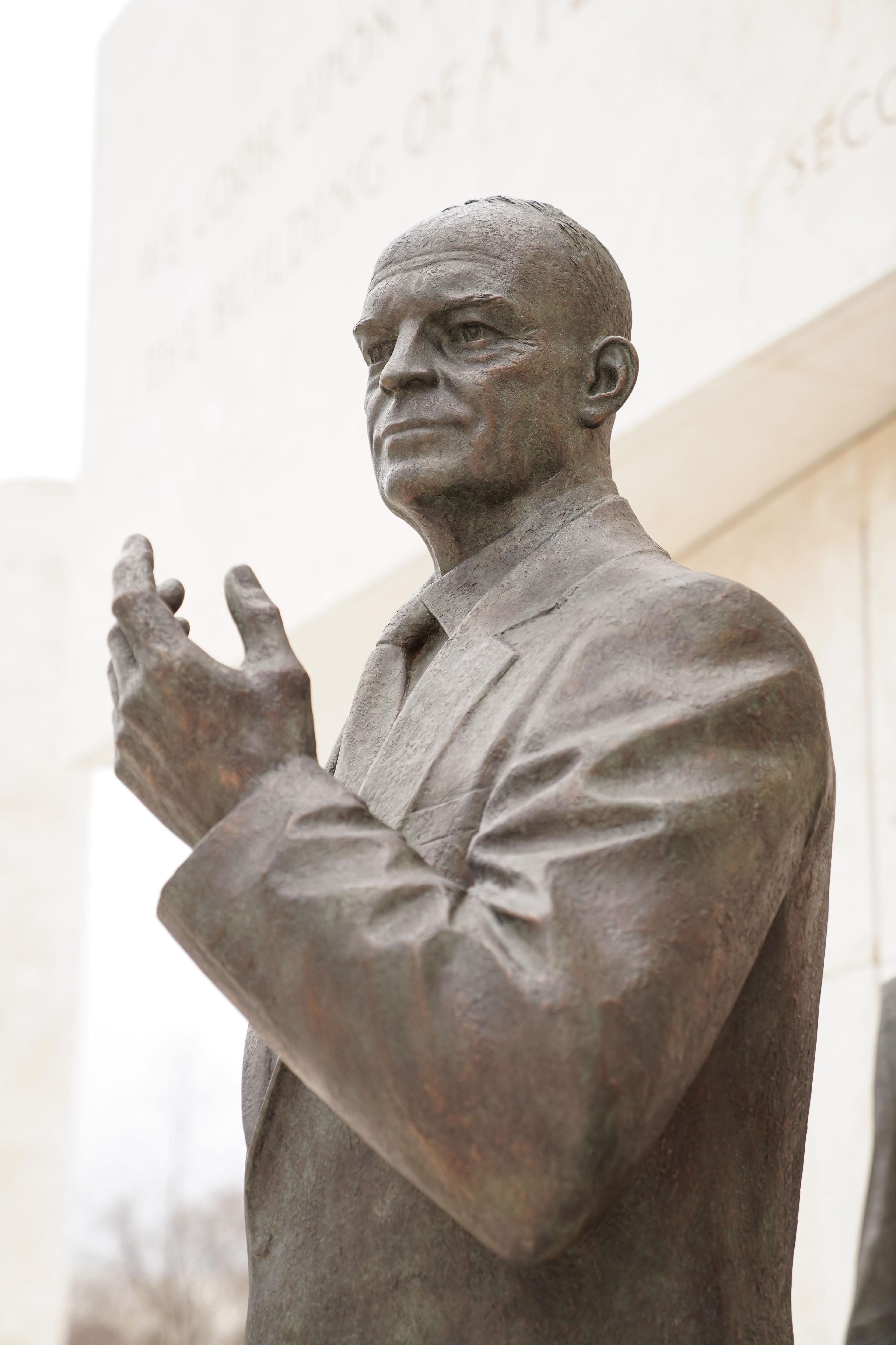 Close up of President Eisenhower Statue