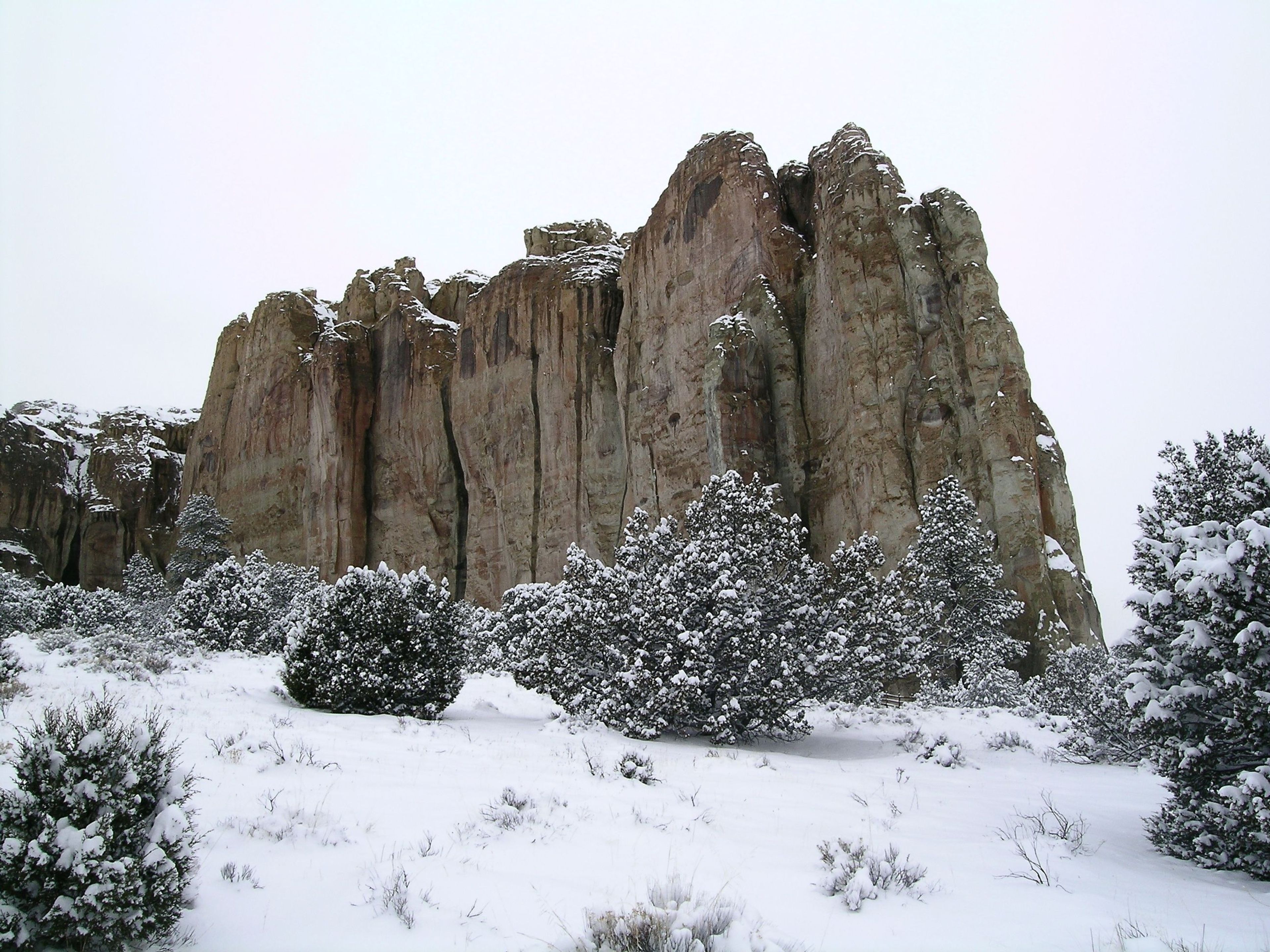 El Morro blanketed with snow