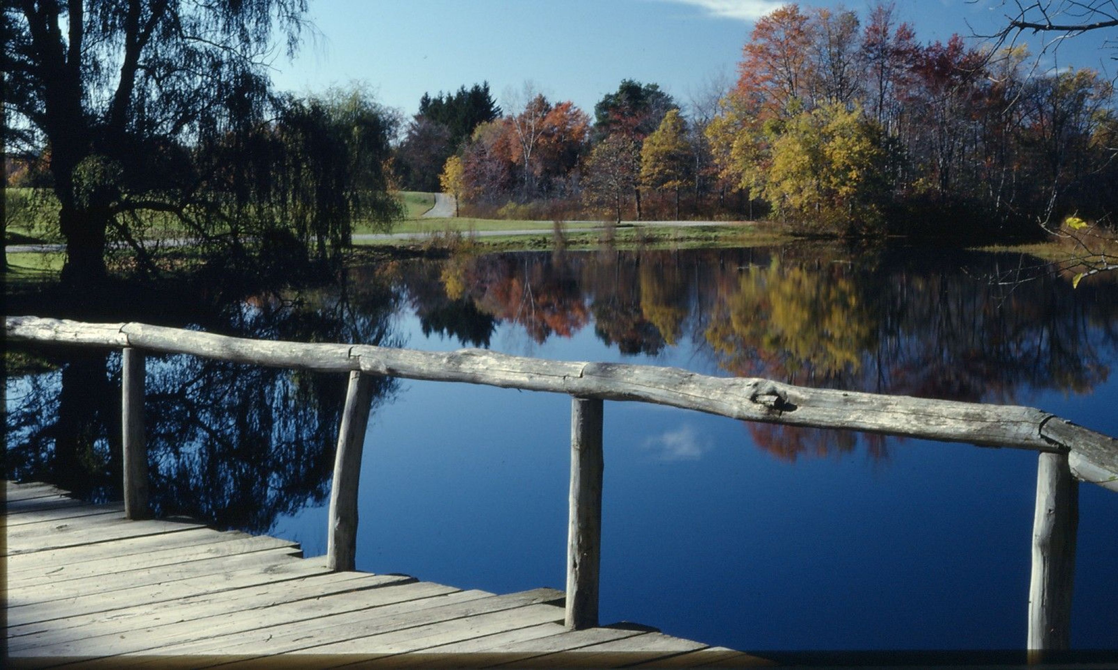 Mrs. Roosevelt would hear her guests approach as they drove over the bridge.