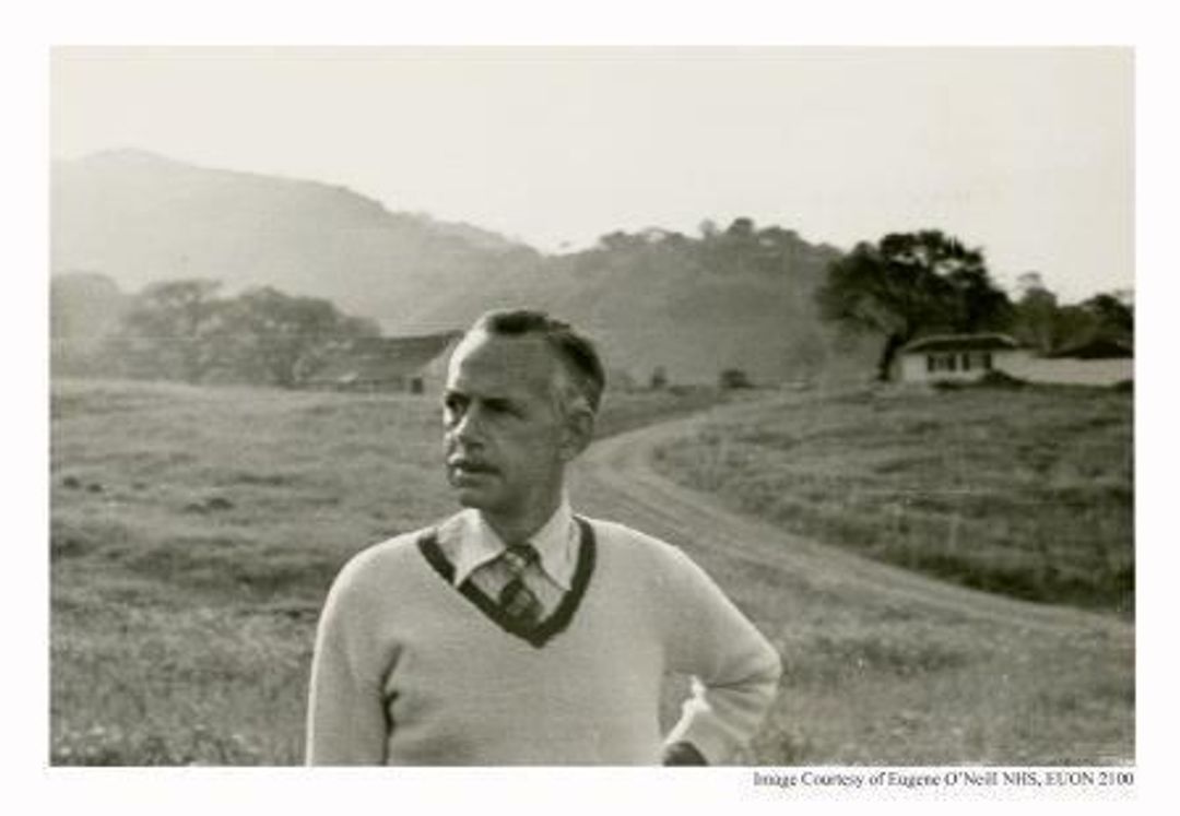 Historic image of Eugene O'Neill at the Tao House property.