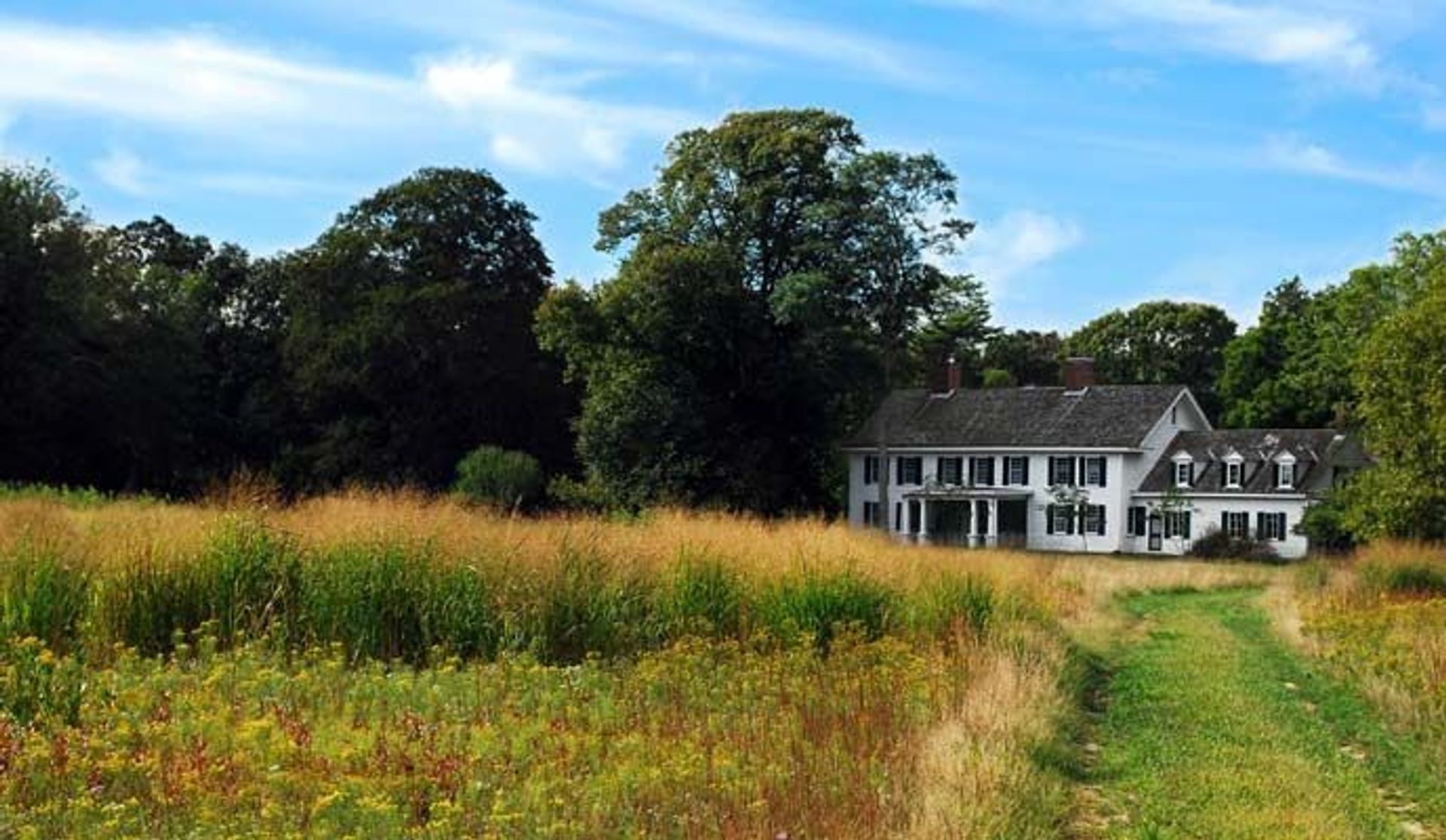 A view of the Old Mastic House from the grounds of the William Floyd Estate