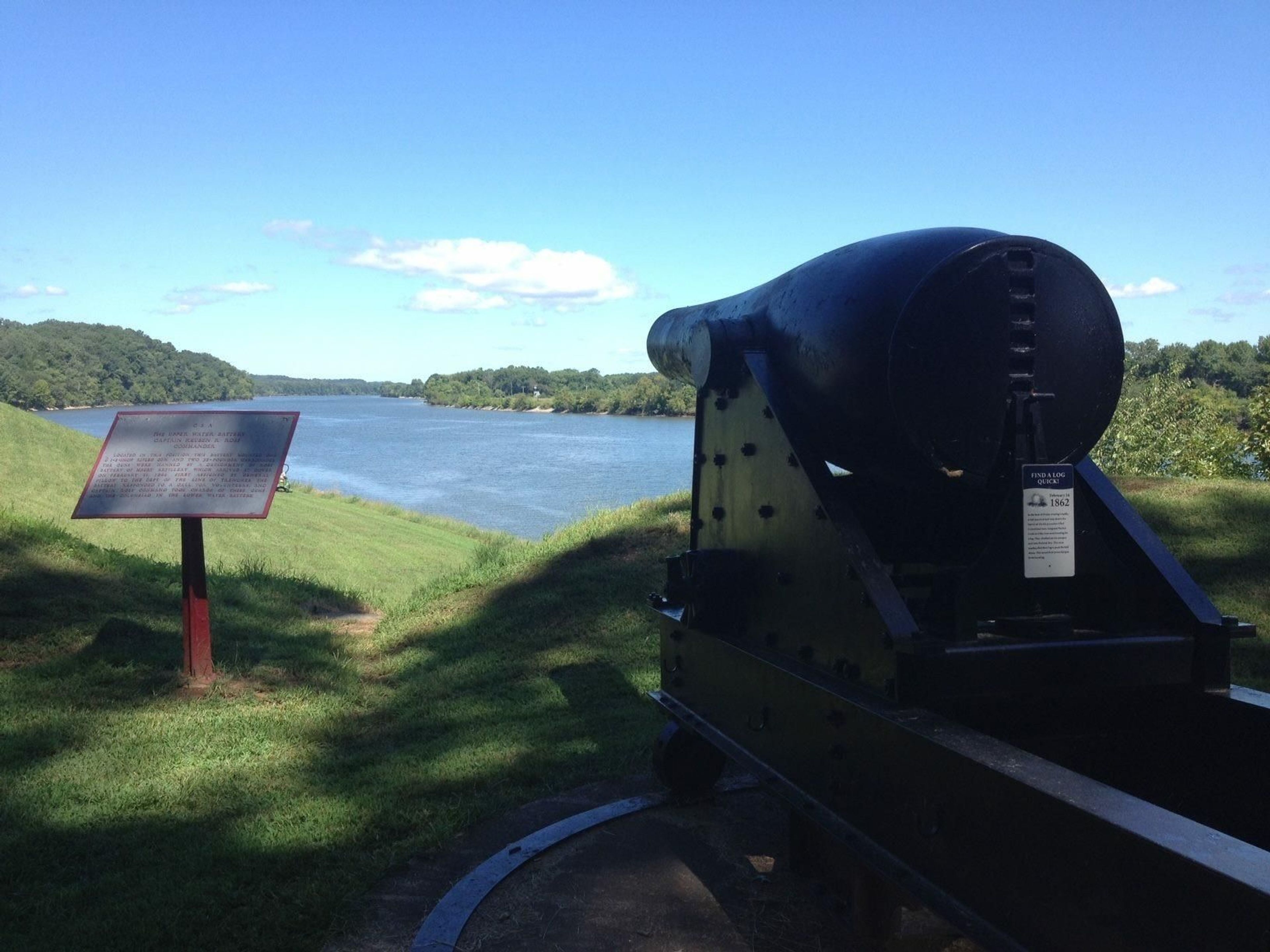 A commanding view of the Cumberland River from the Upper Artillery Battery