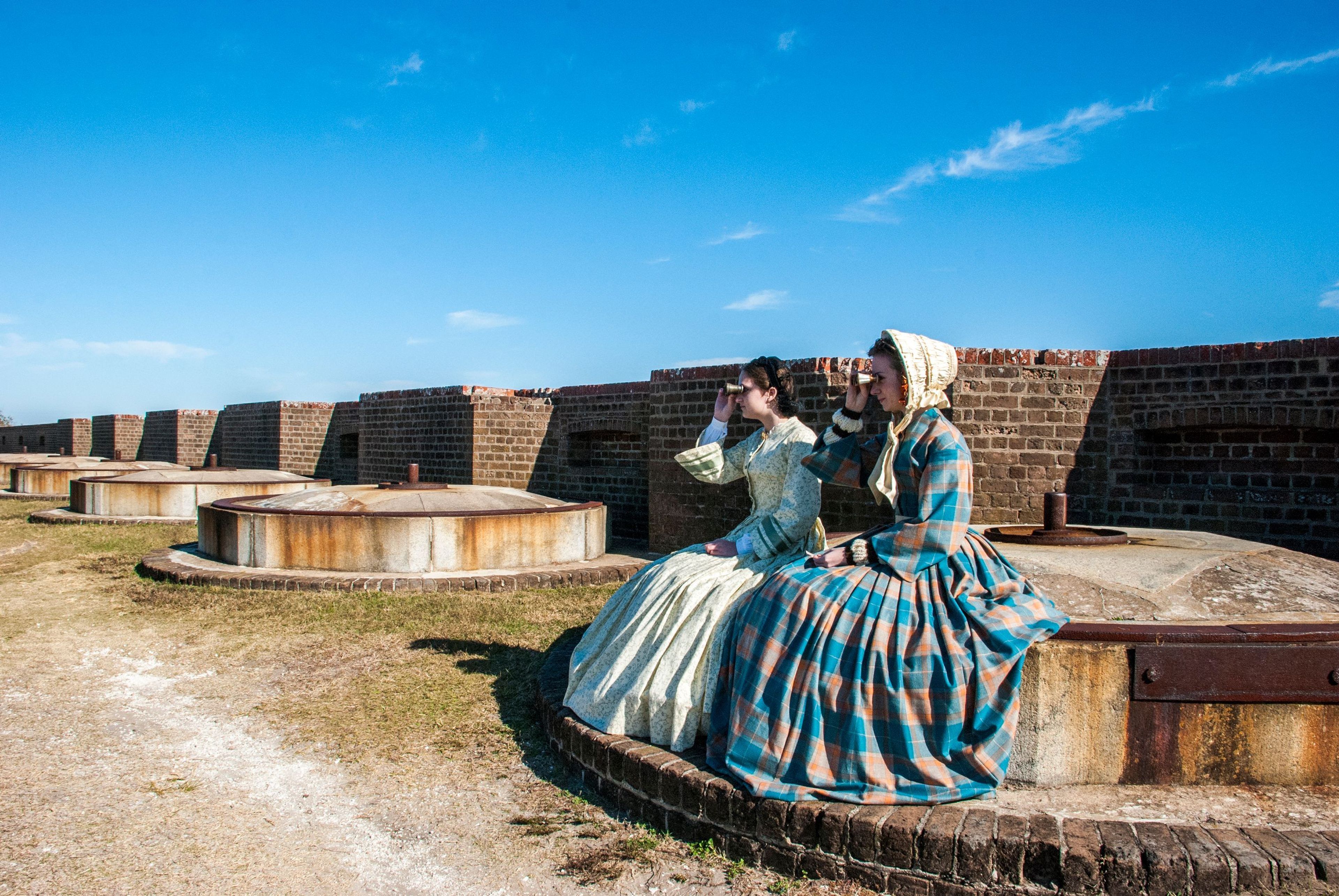 Volunteer living historians play an important role for the National Park Service and Fort Pulaski National Monument.