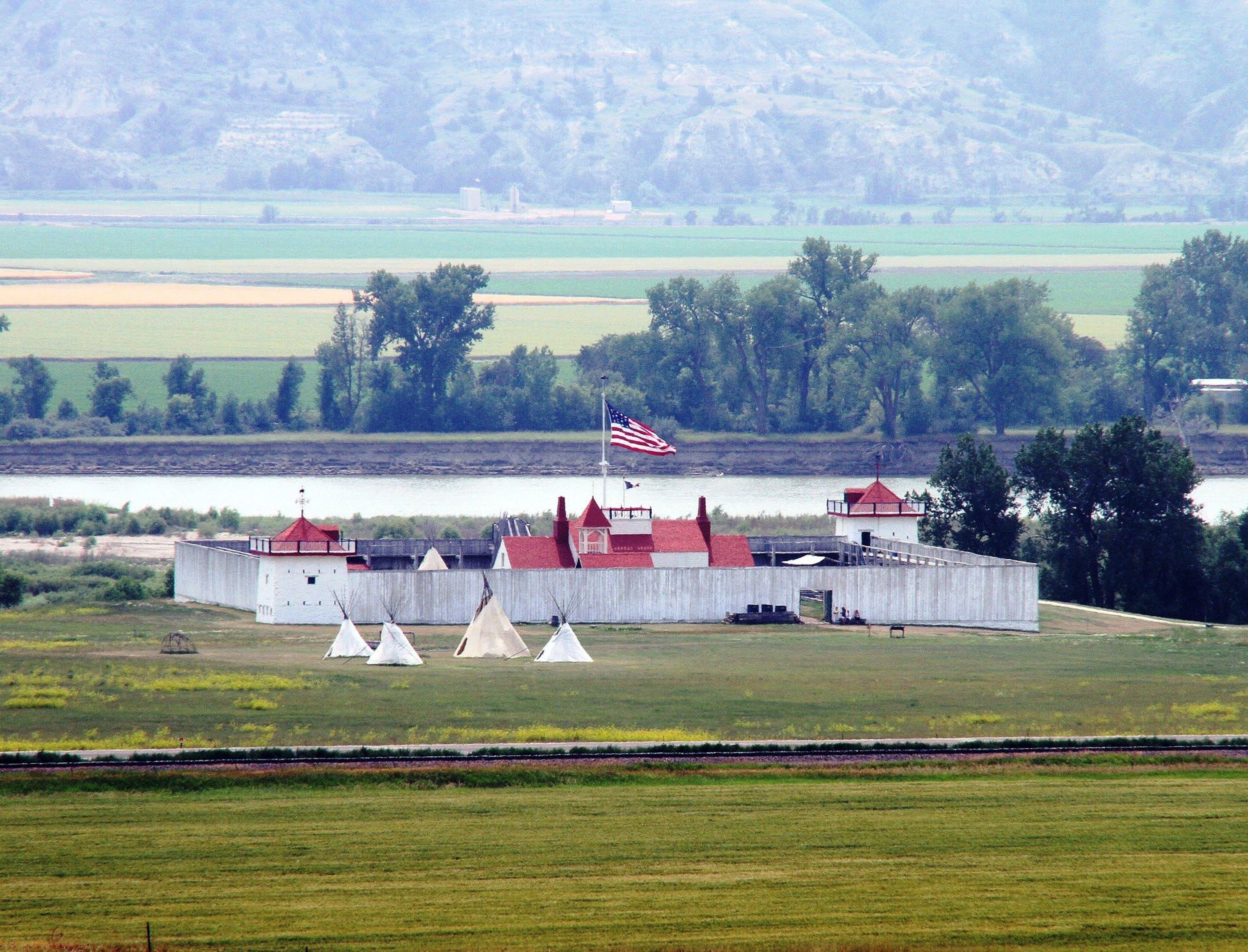 Visitors hiking the scenic Bodmer Trail experience a historical view of Fort Union, and the same view painted by Karl Bodmer in 1833.