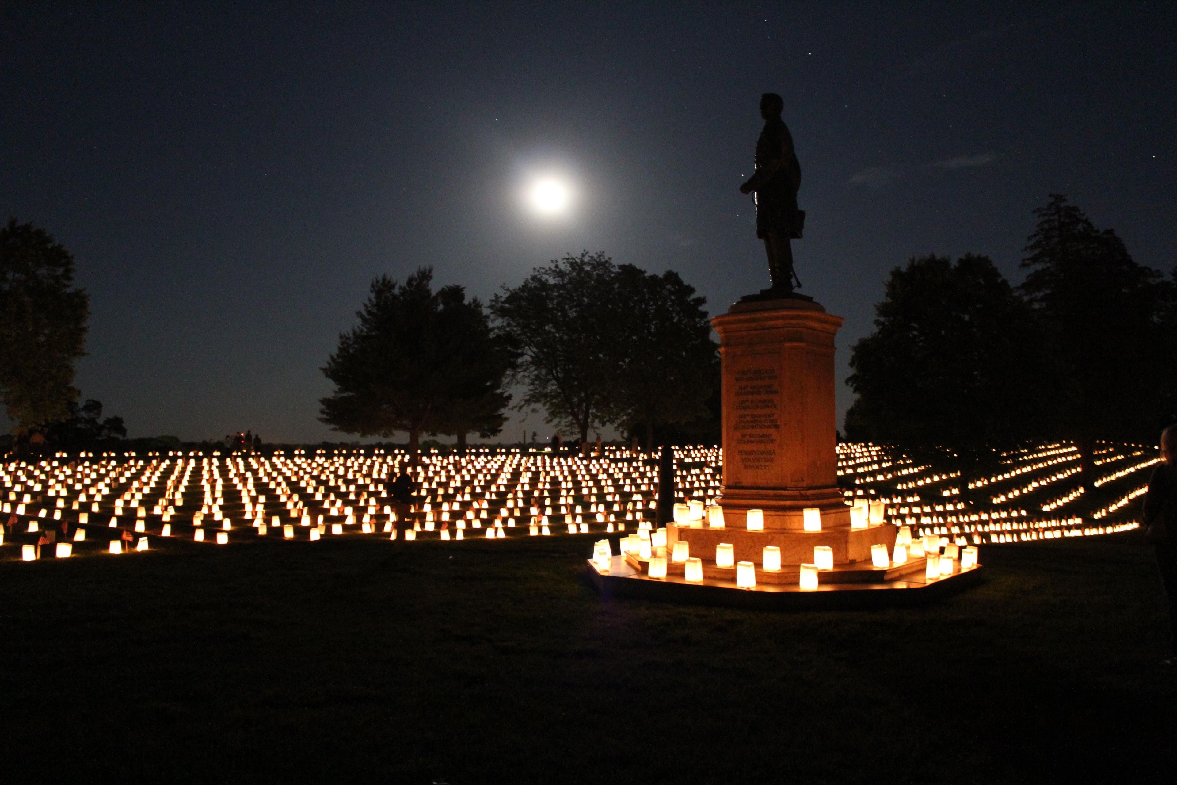 Thousands of visitors join us every year for our Memorial Day Illumination of the National Cemetery