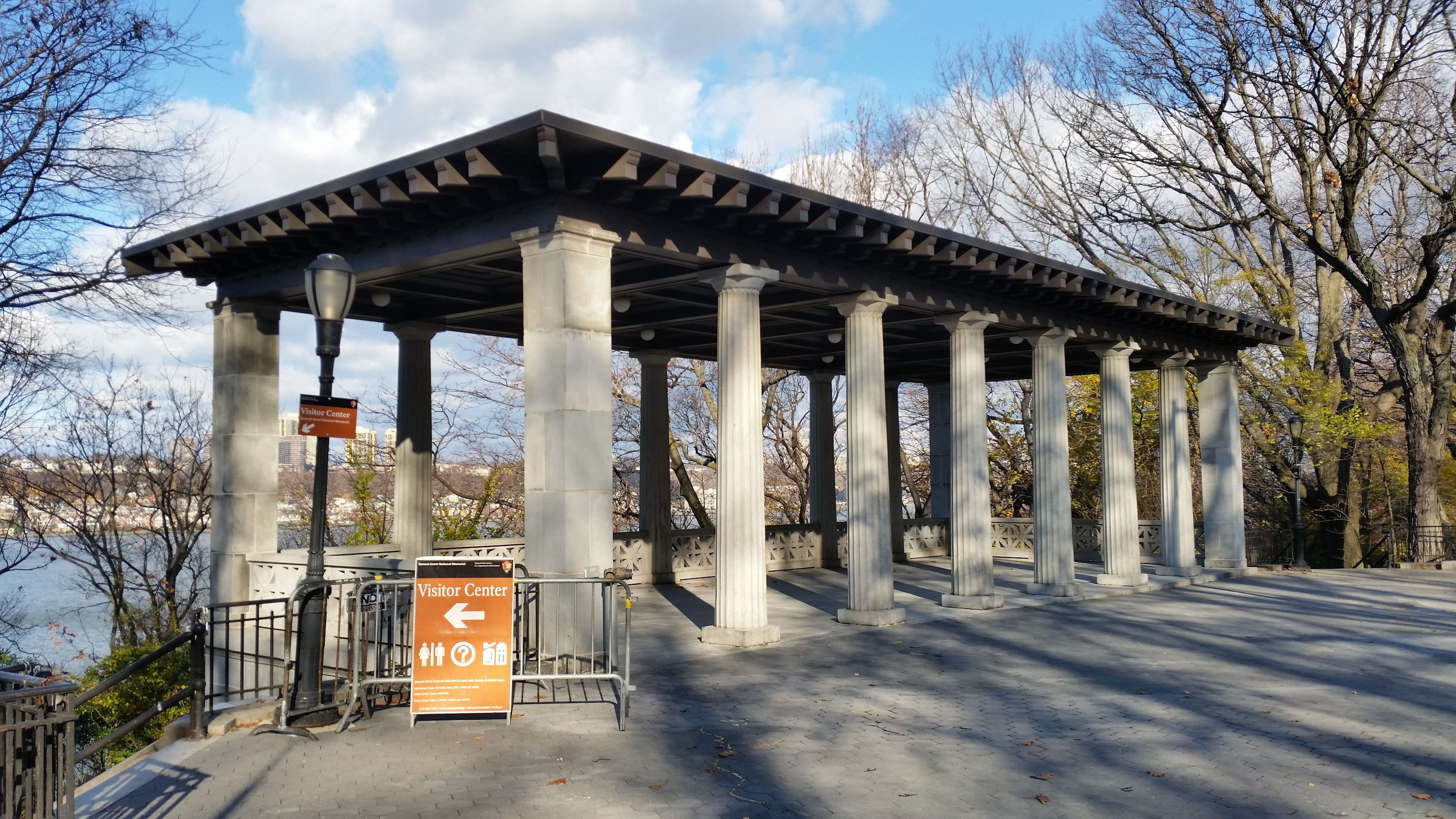 The Overlook Pavilion is great place to check out the scenery. Beneath the overlook is the park's visitor center.