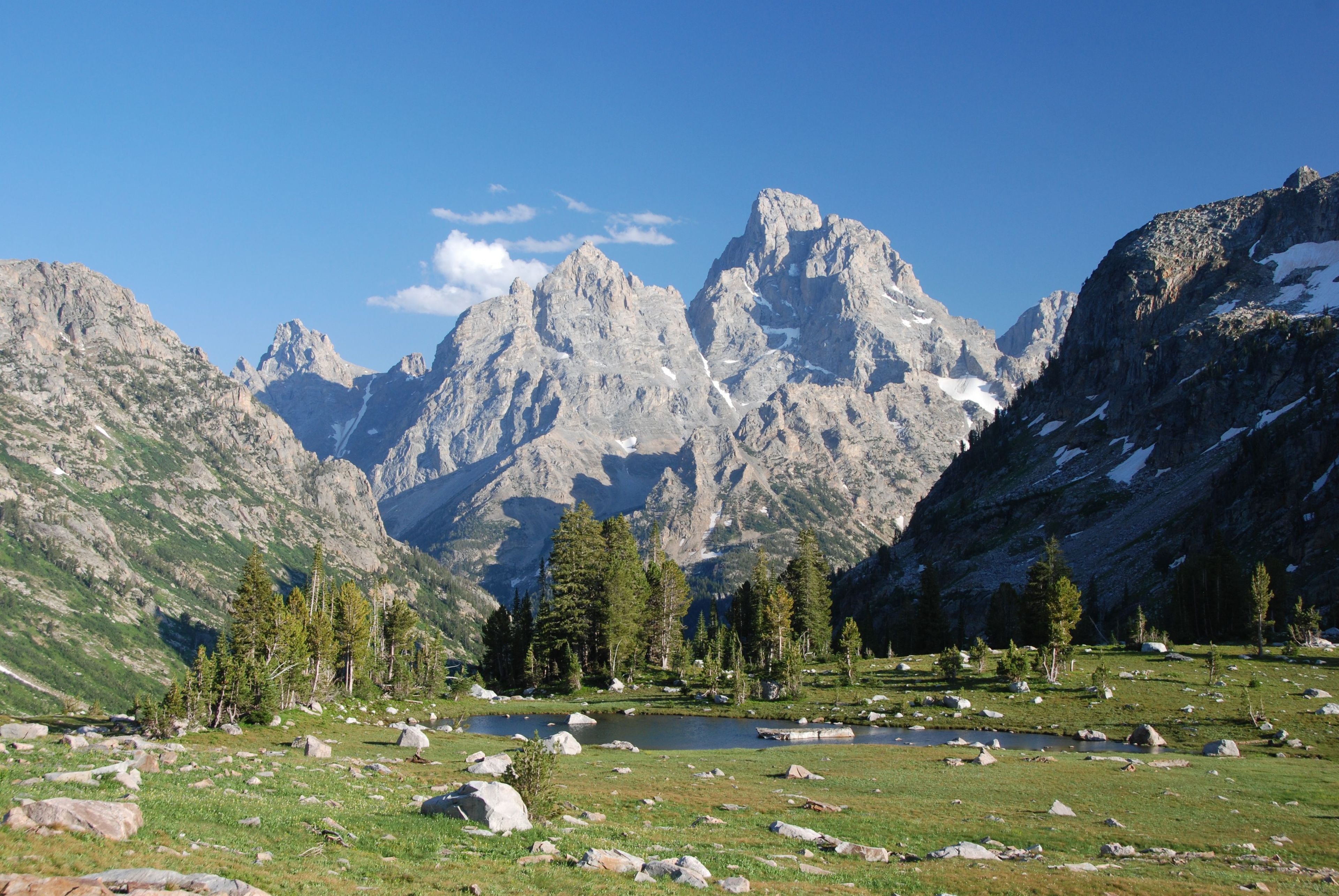 Lake Solitude is a favorite hiking destination in the park.