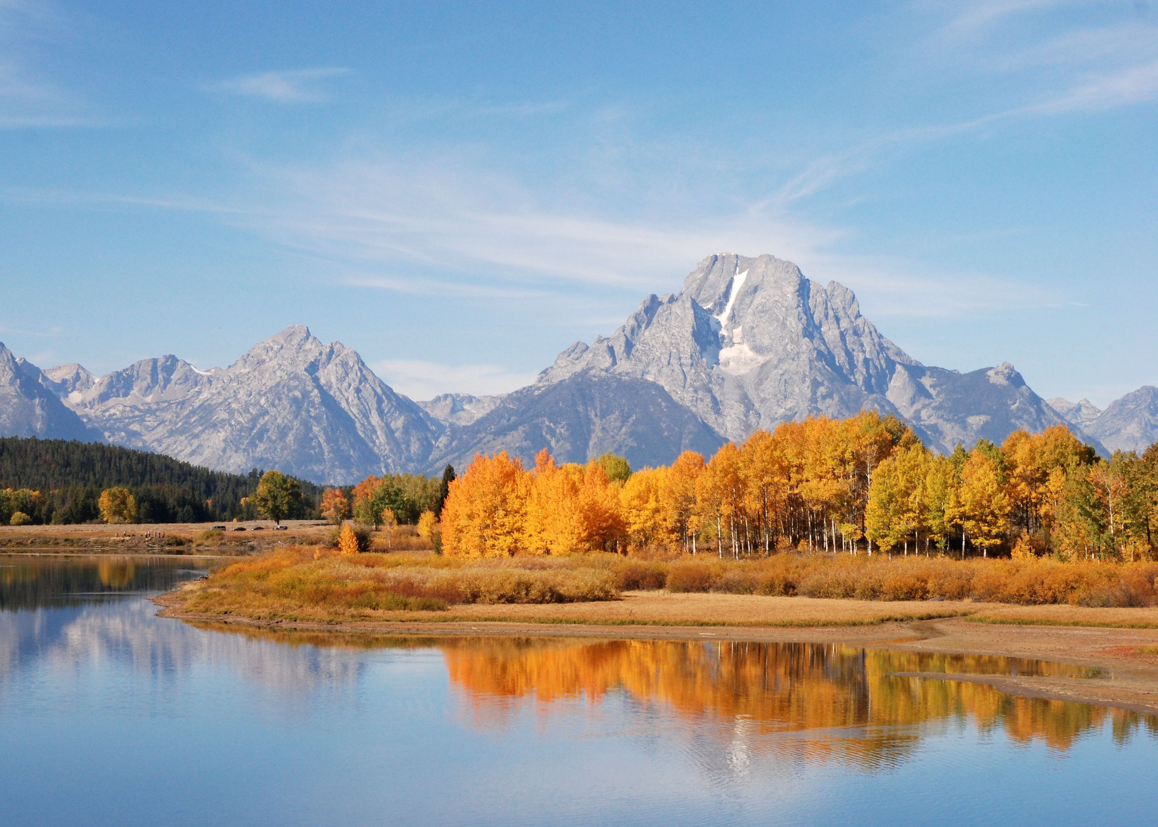 Mount Moran at Oxbow Bend is a classic autumn view.