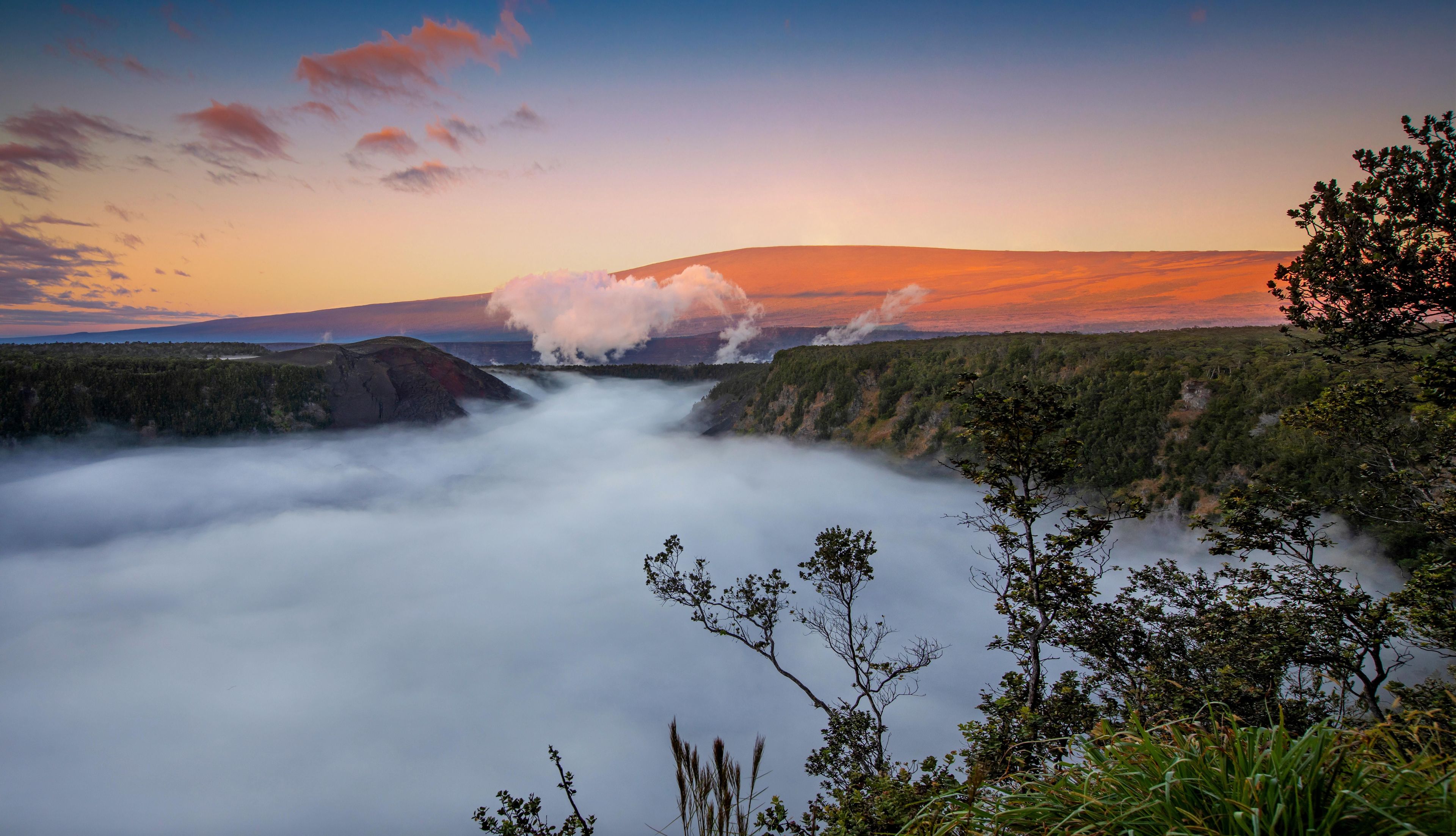 Sunrise at Kīlauea Iki