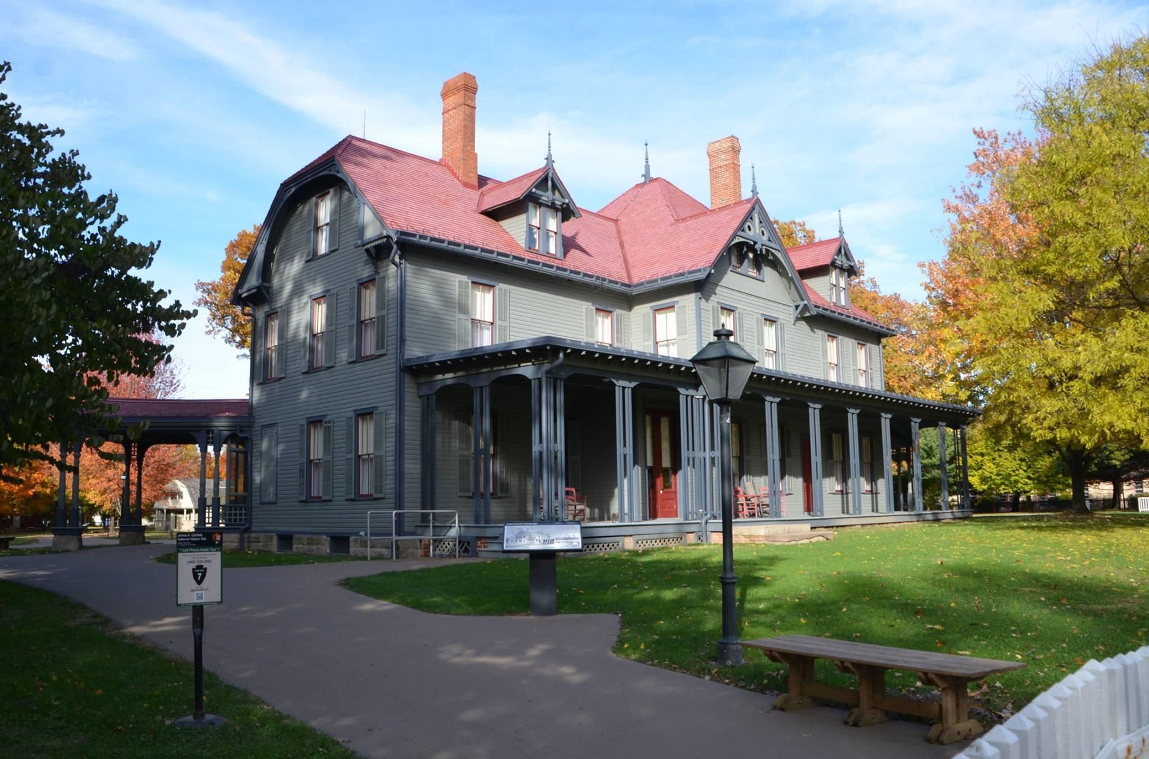 Thousands to visitors came to this front porch to hear presidential candidate James A. Garfield speak in 1880.