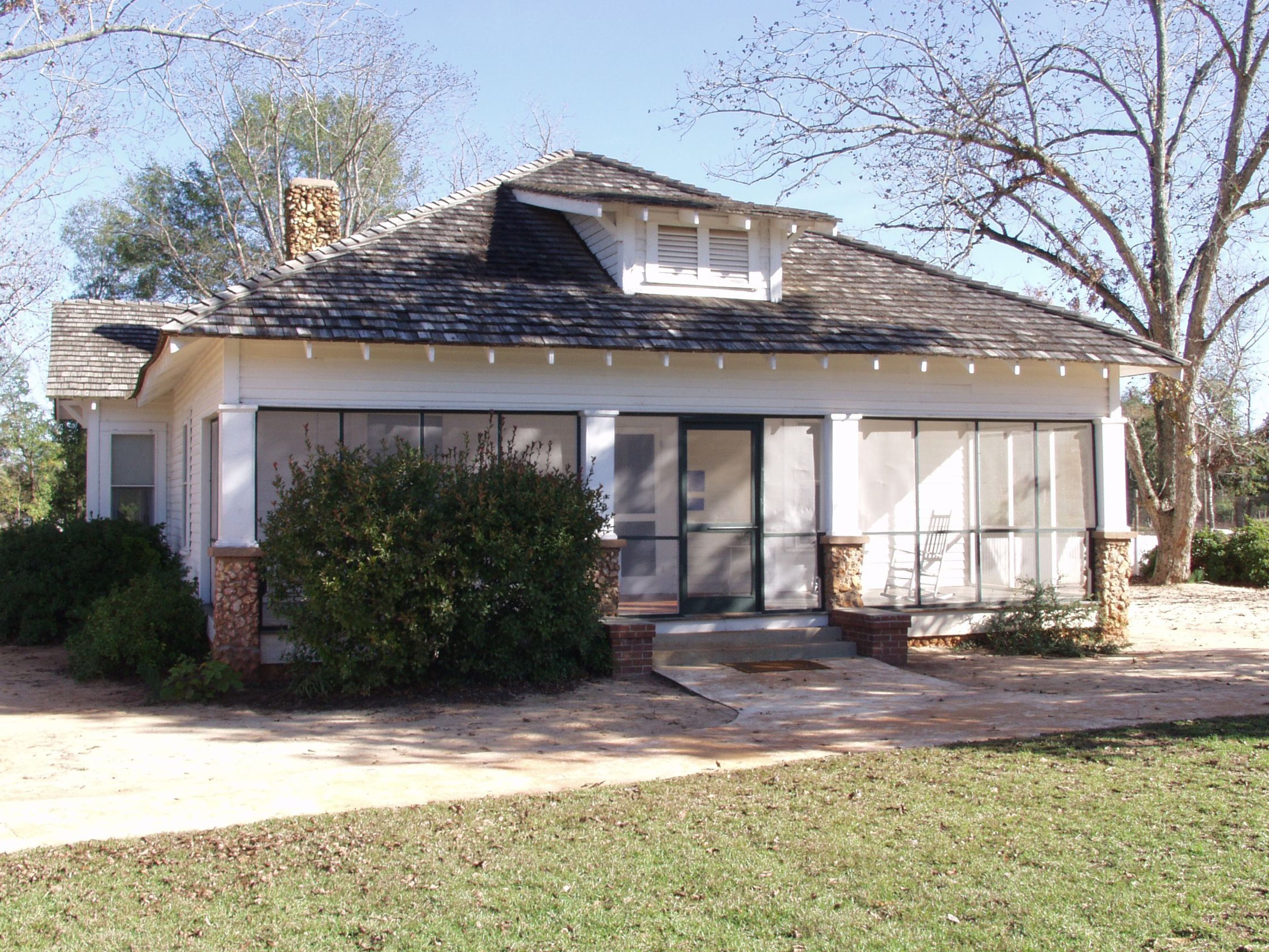 Front view of the Jimmy Carter Boyhood Home in Archery, Georgia.