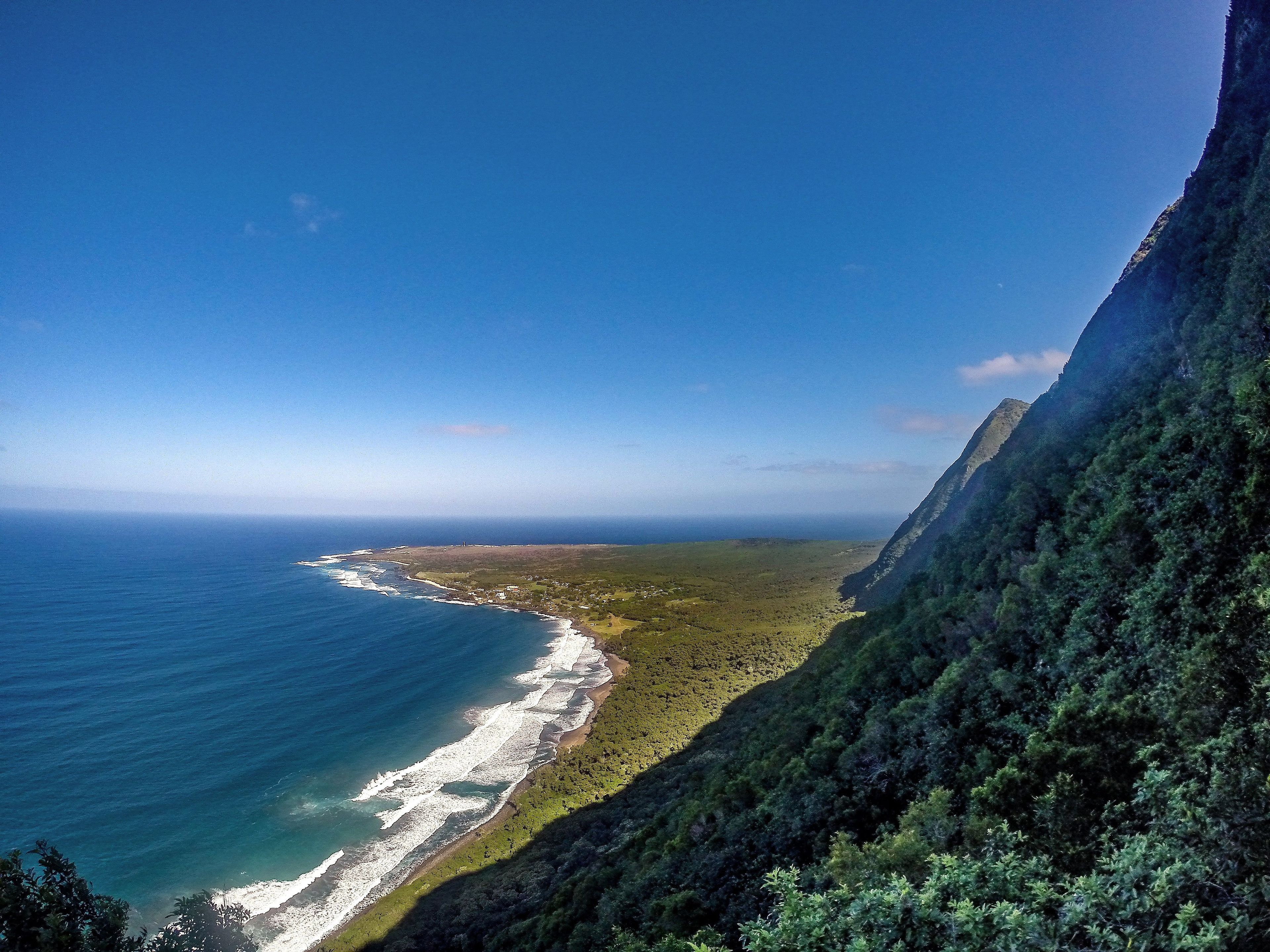 The Kalaupapa peninsula was once a prison for those inflicted with Hansen's disease.  Approximately 8000 people were forced to live their lives in isolation here.