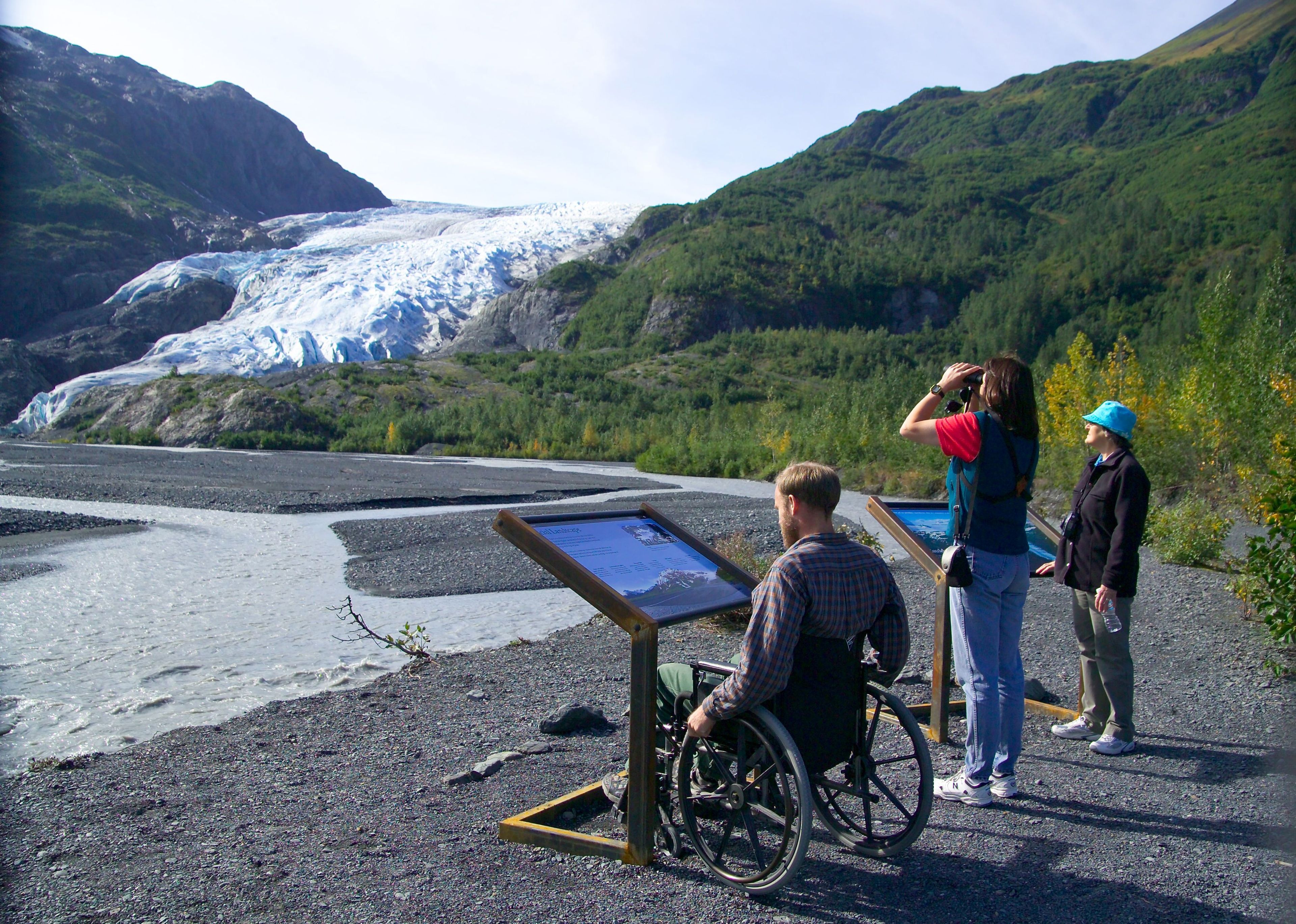 A stroll to Glacier View provides a nice overlook of Exit Glacier as part of a 1 mile accessible walk.