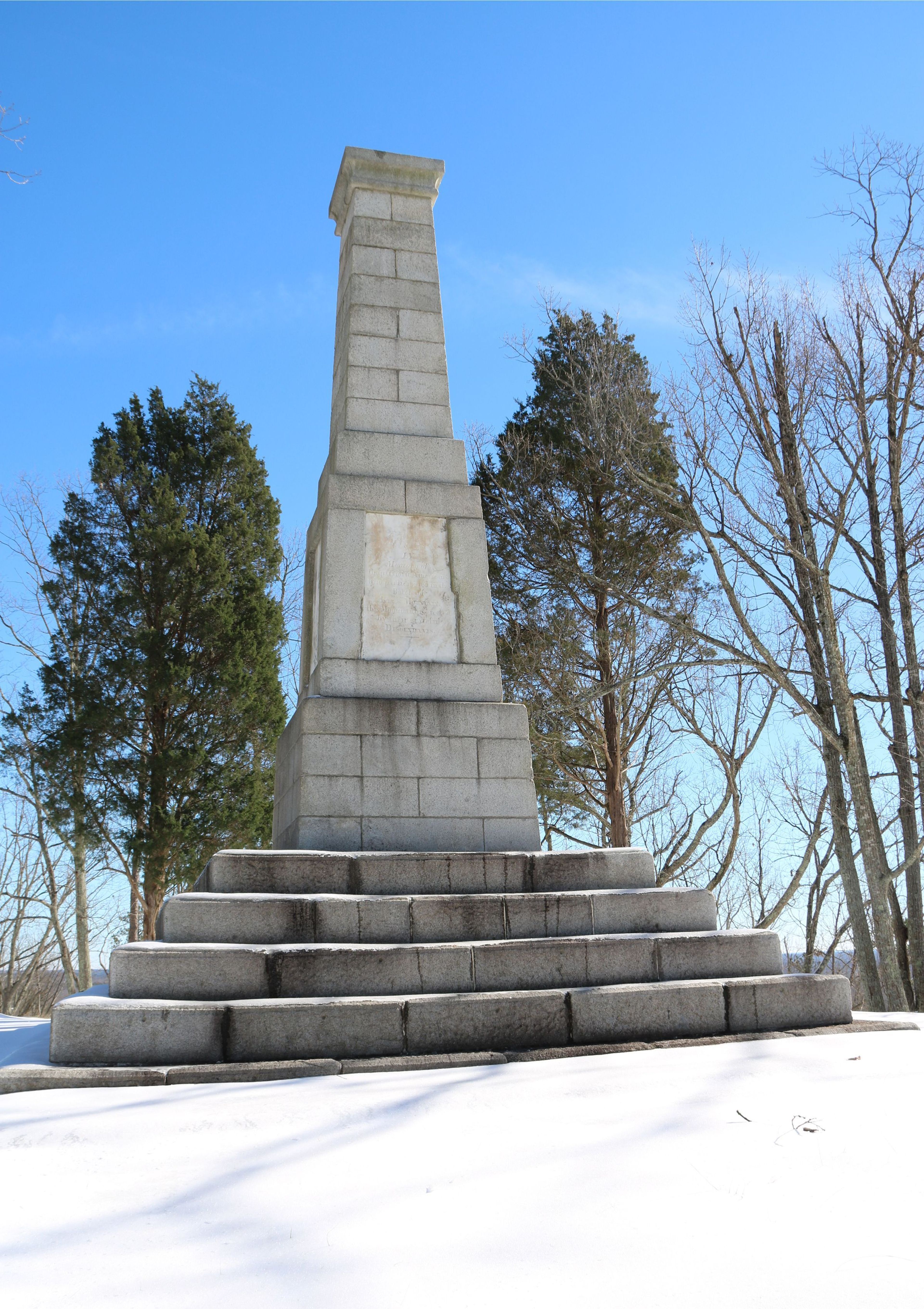 Centennial Monument in the Snow