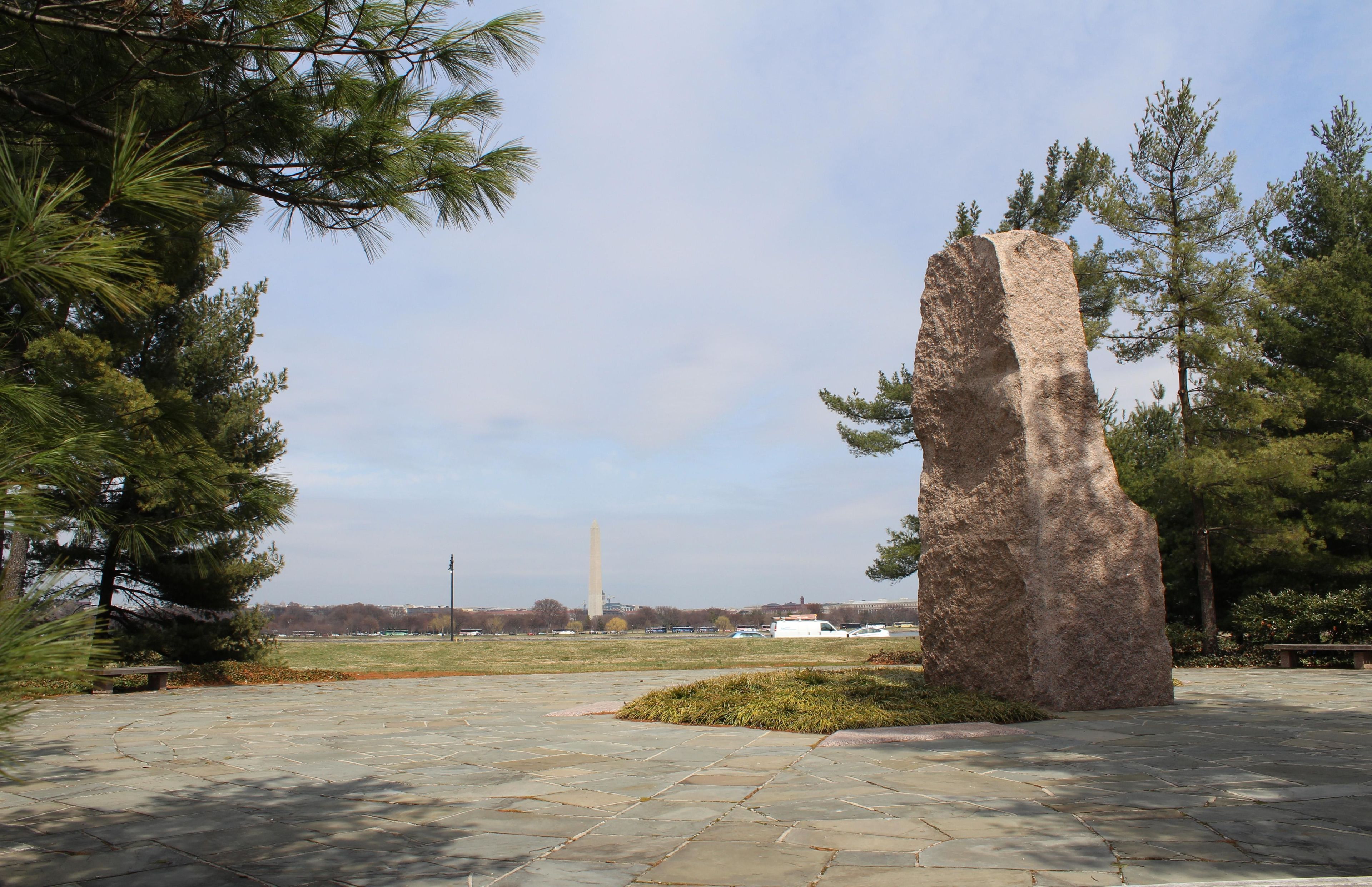 The LBJ memorial with DC in the distance.