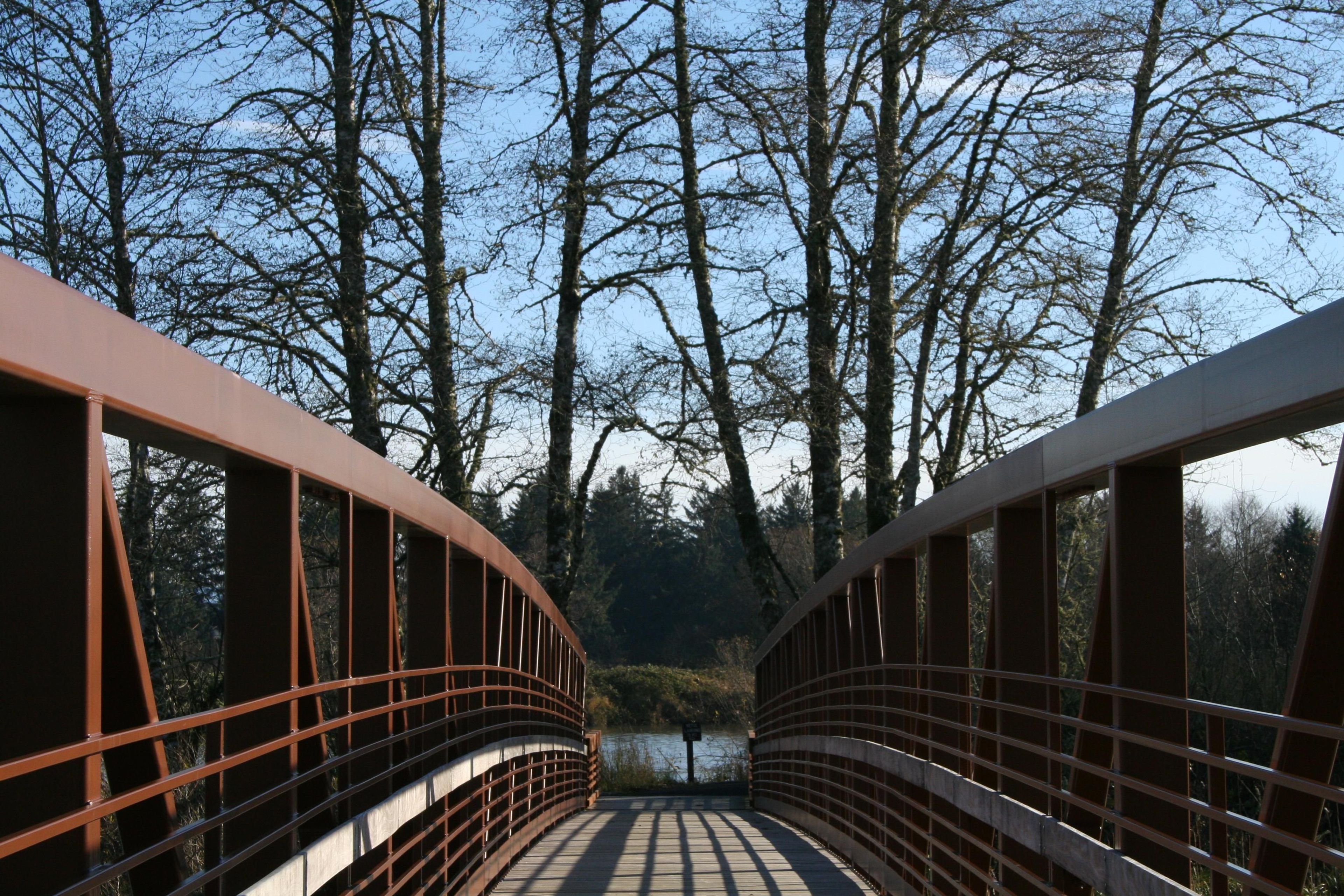 The Netul River Trail follows 1.25 miles of river and crosses over inlets that salmon and other fish rest at.