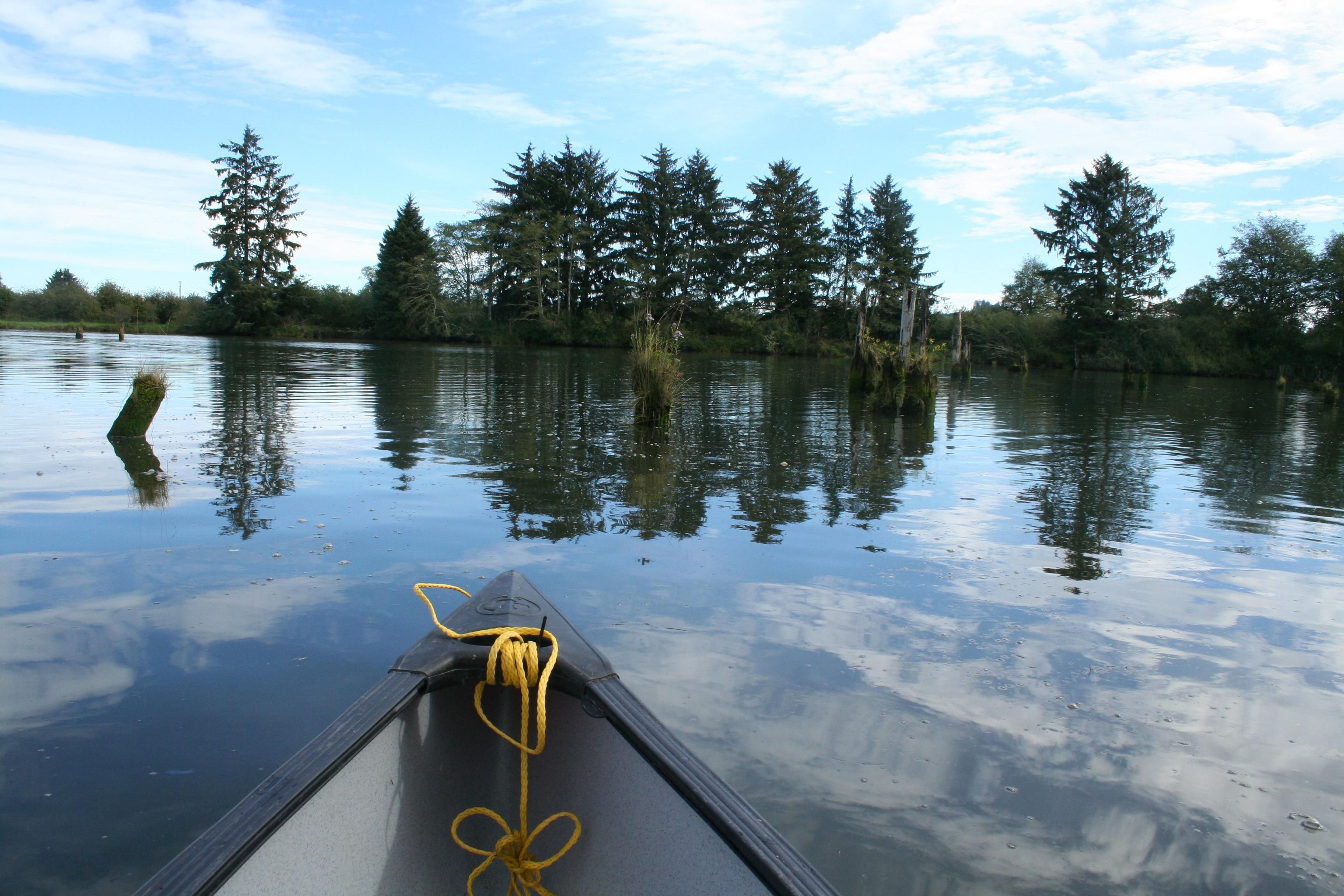 Paddling on the Lewis and Clark River allows visitors to experience the site from an entirely different perspective, the tidal influenced waters are often gentle and serene.