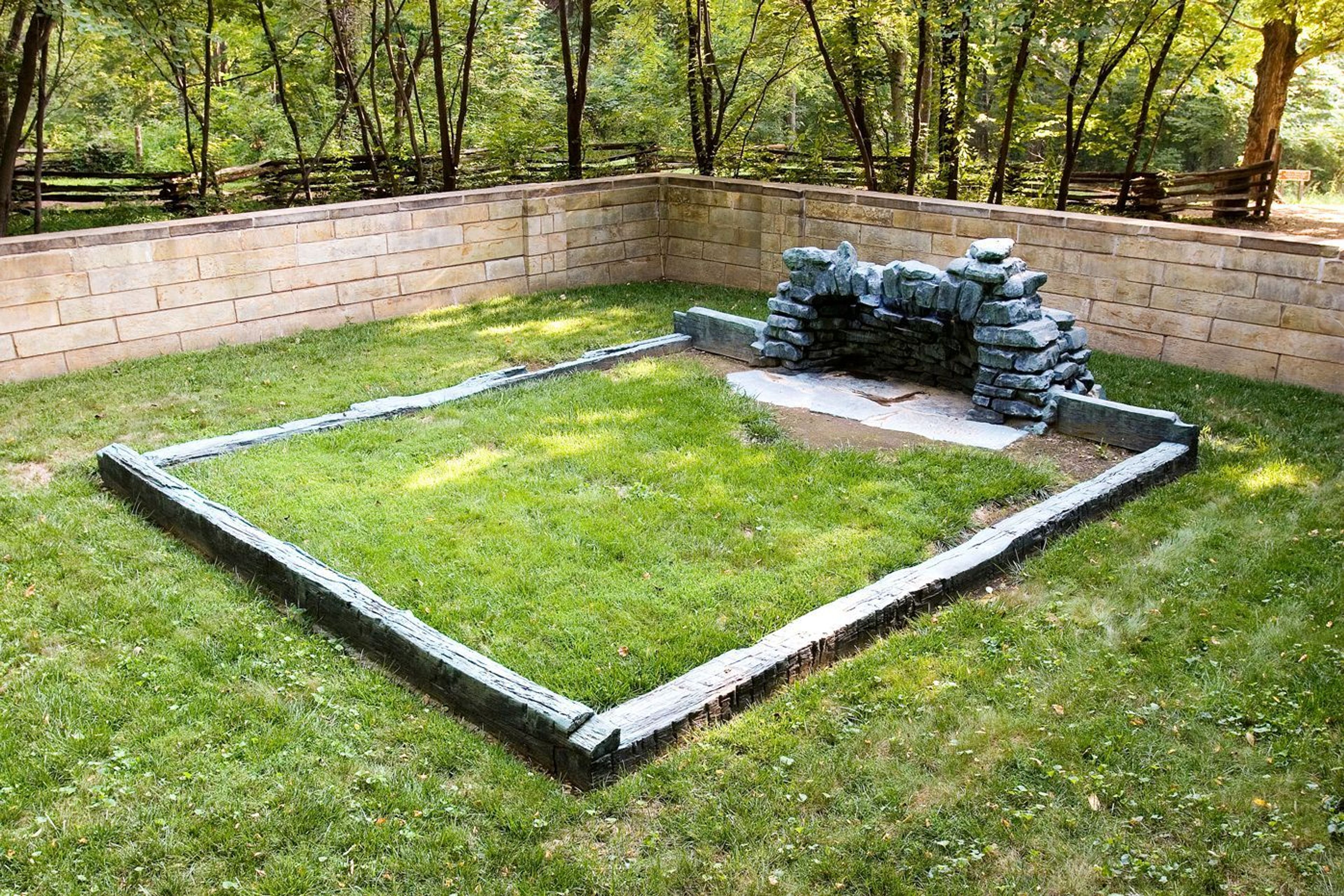 The site of what is believed Memorial at the site of the third Lincoln cabin.