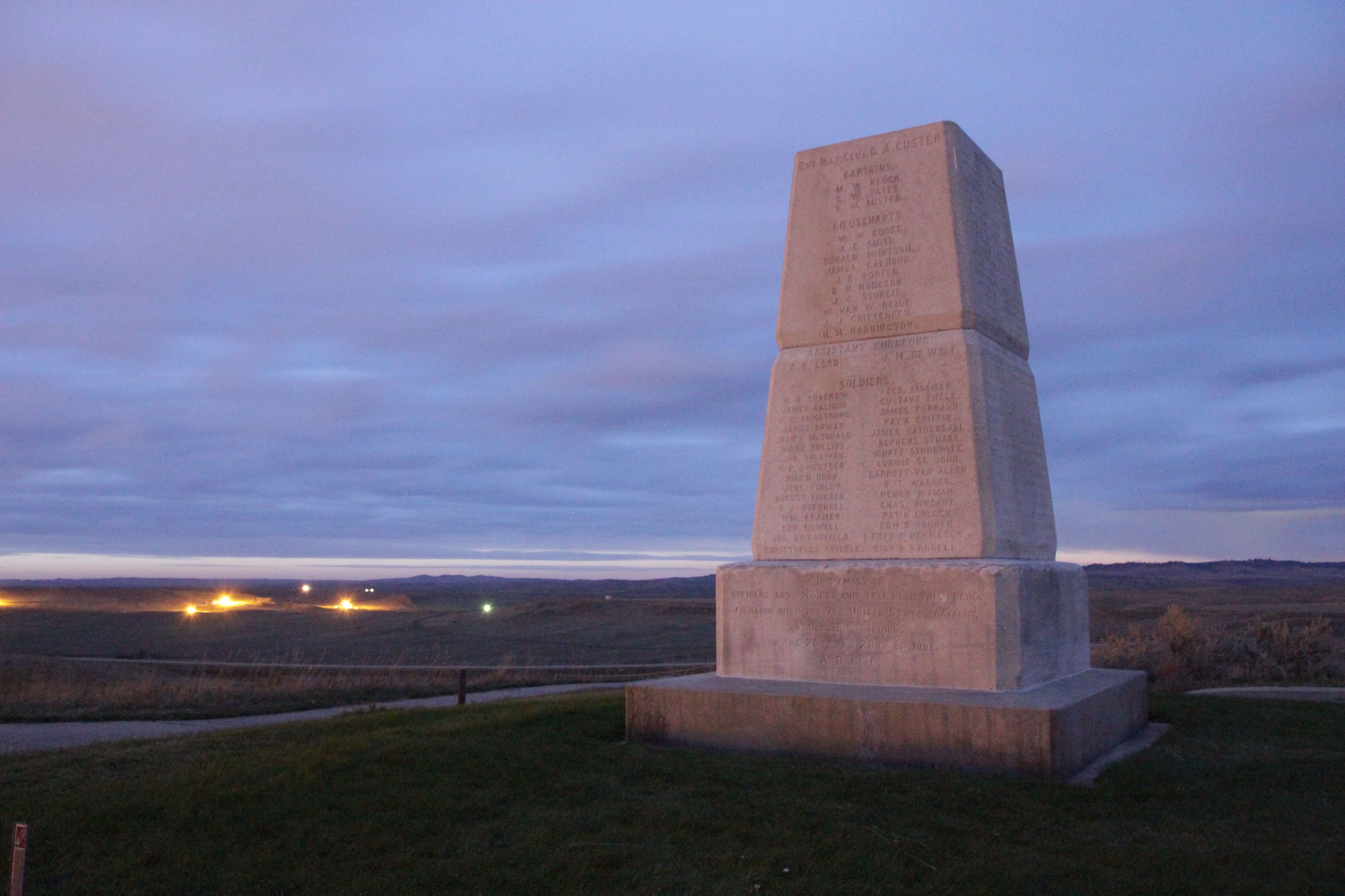 About 40 to 50 men of the original 210 were cornered on the hill where the monument now stands.