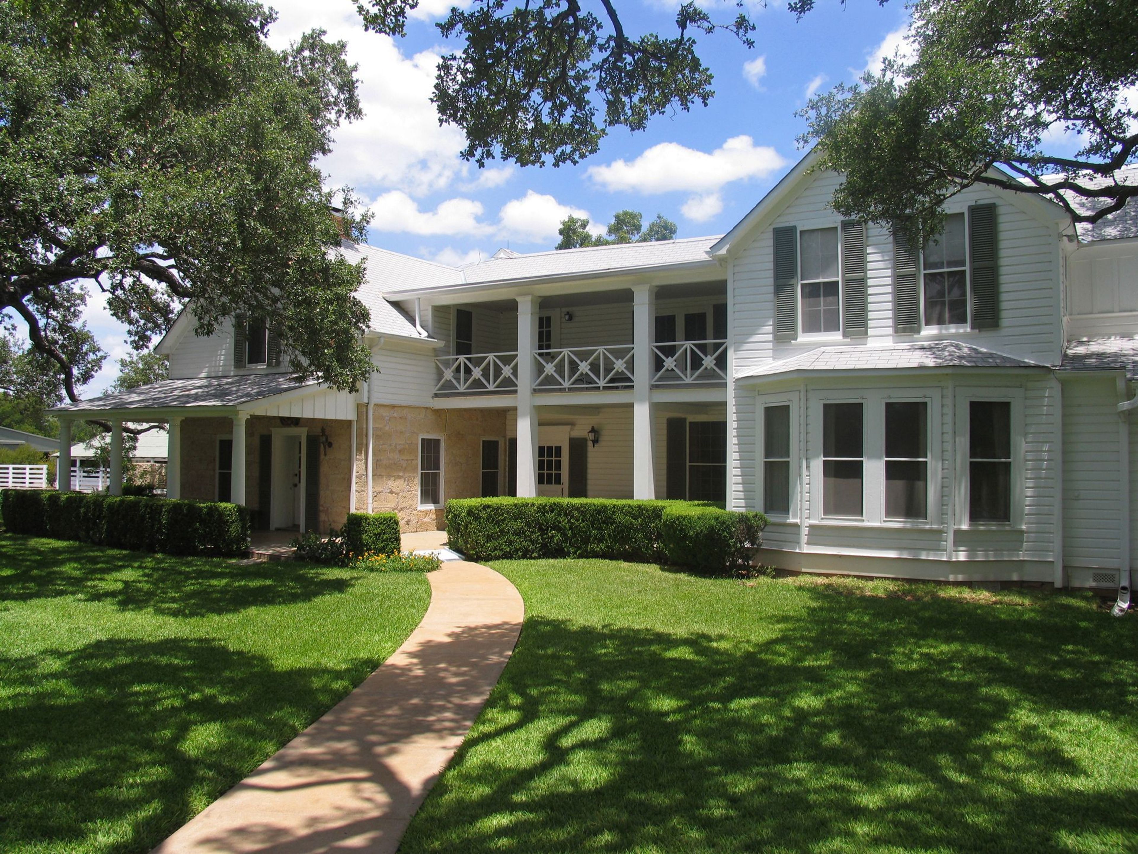 Because President Johnson spent one-fourth of his term a president in Texas, the press referred to this home as the "Texas White House"