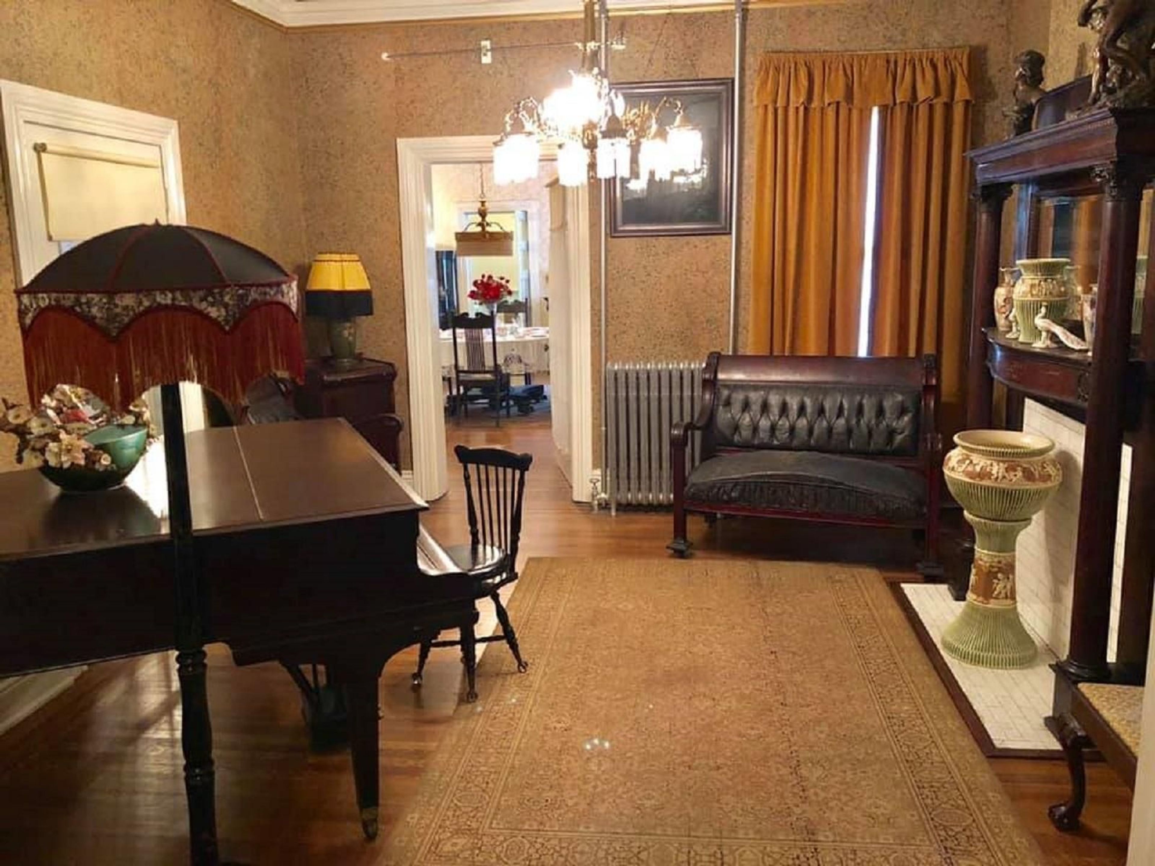 The back parlor served as an entertainment location for the Walker family