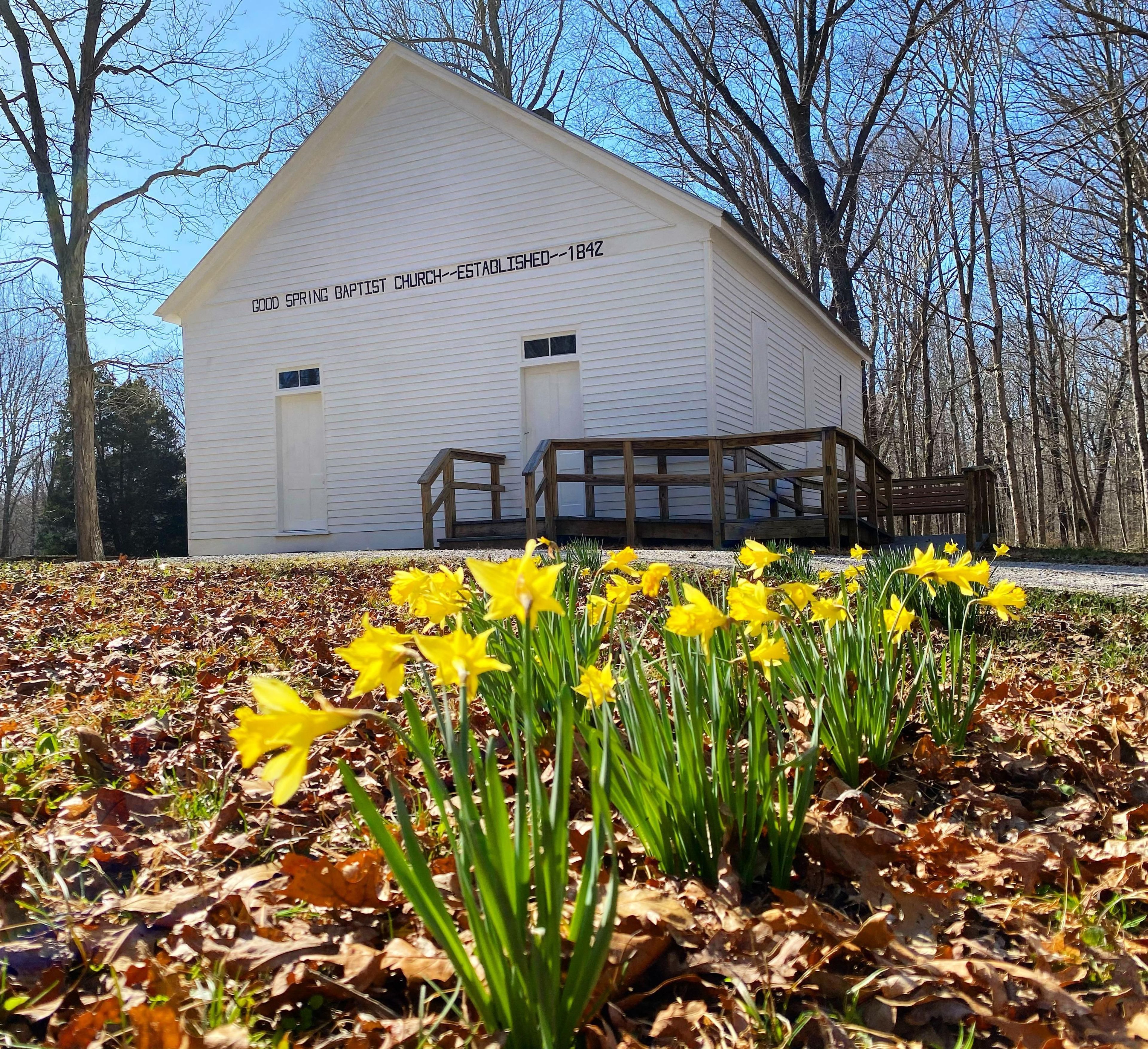 Three historic church structures still stand, shedding light on the pre-park communities that once existed here.