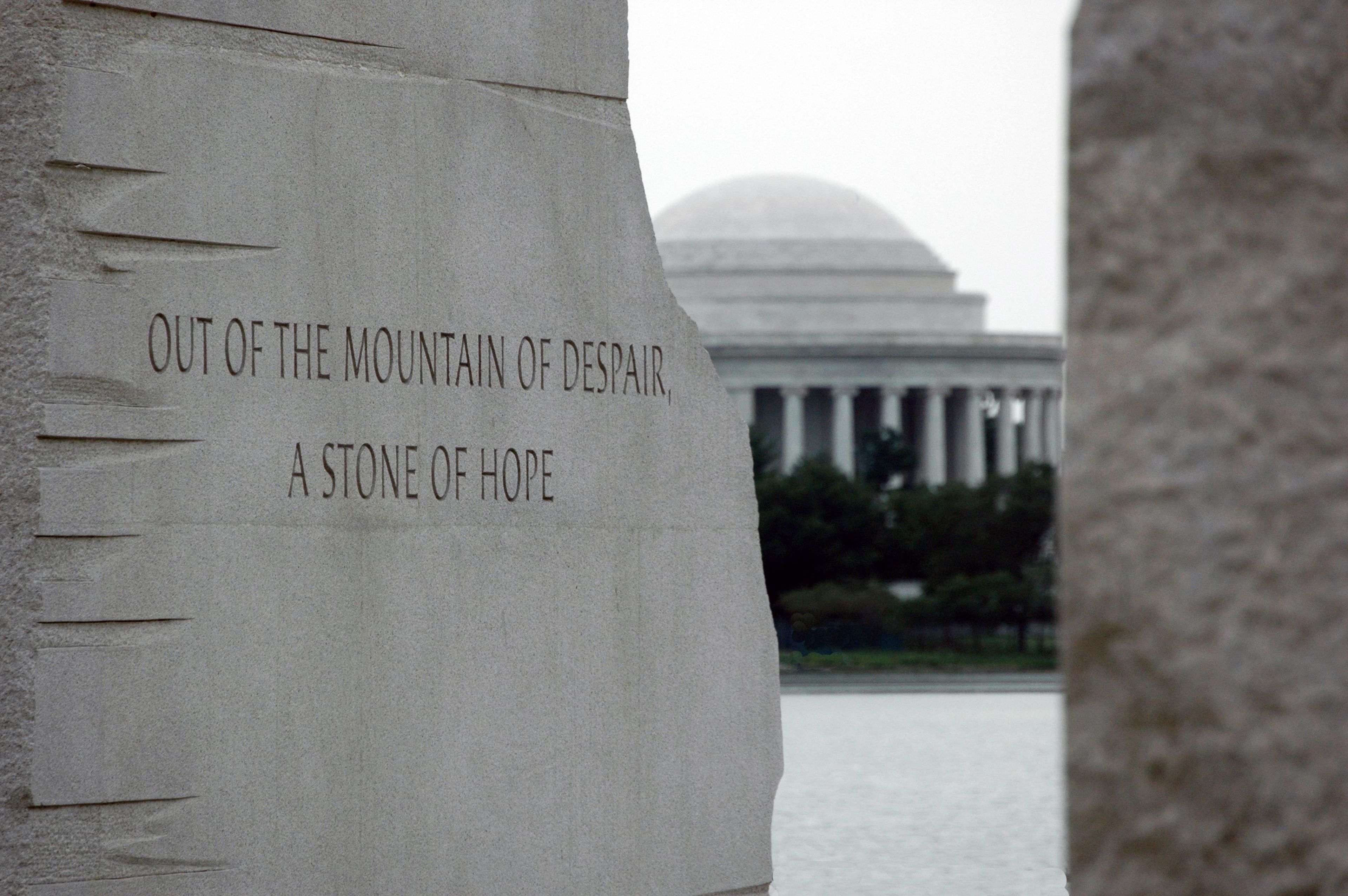 A Stone of hope breaks free from the Mountain of Despair