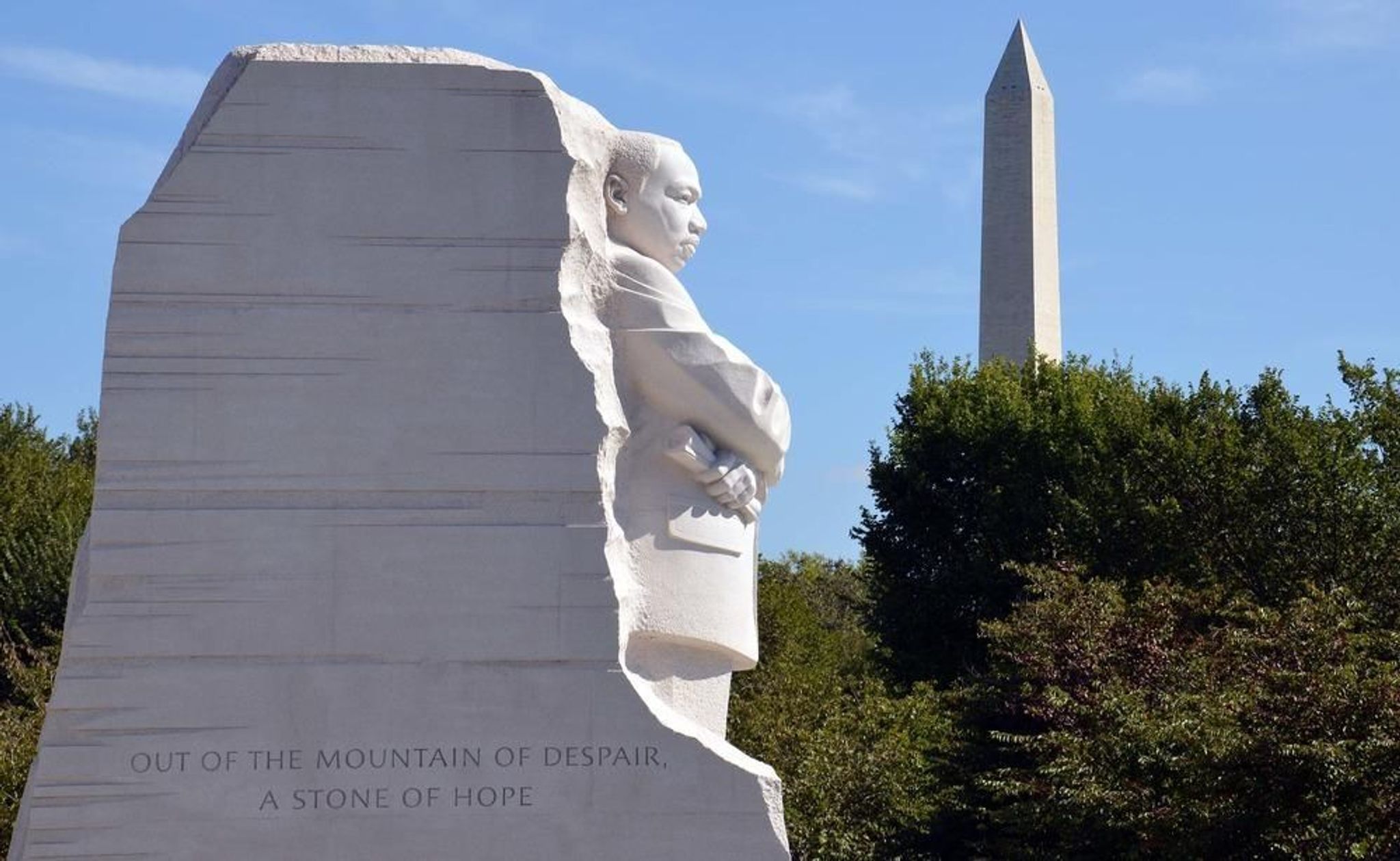 A picturesque view of the Martin Luther King, Jr. Memorial.