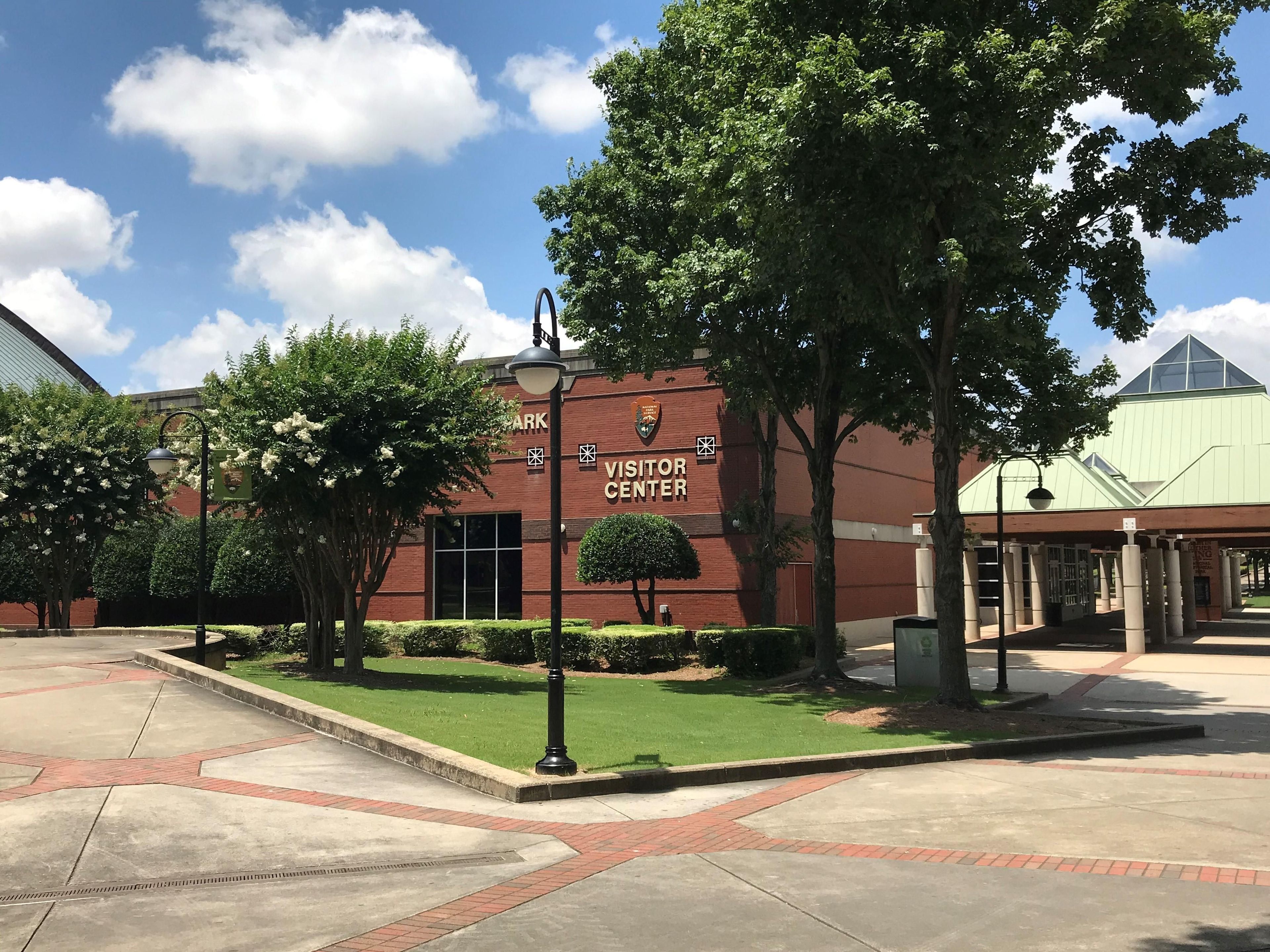 The visitor center features an exhibit entitled "Courage To Lead".