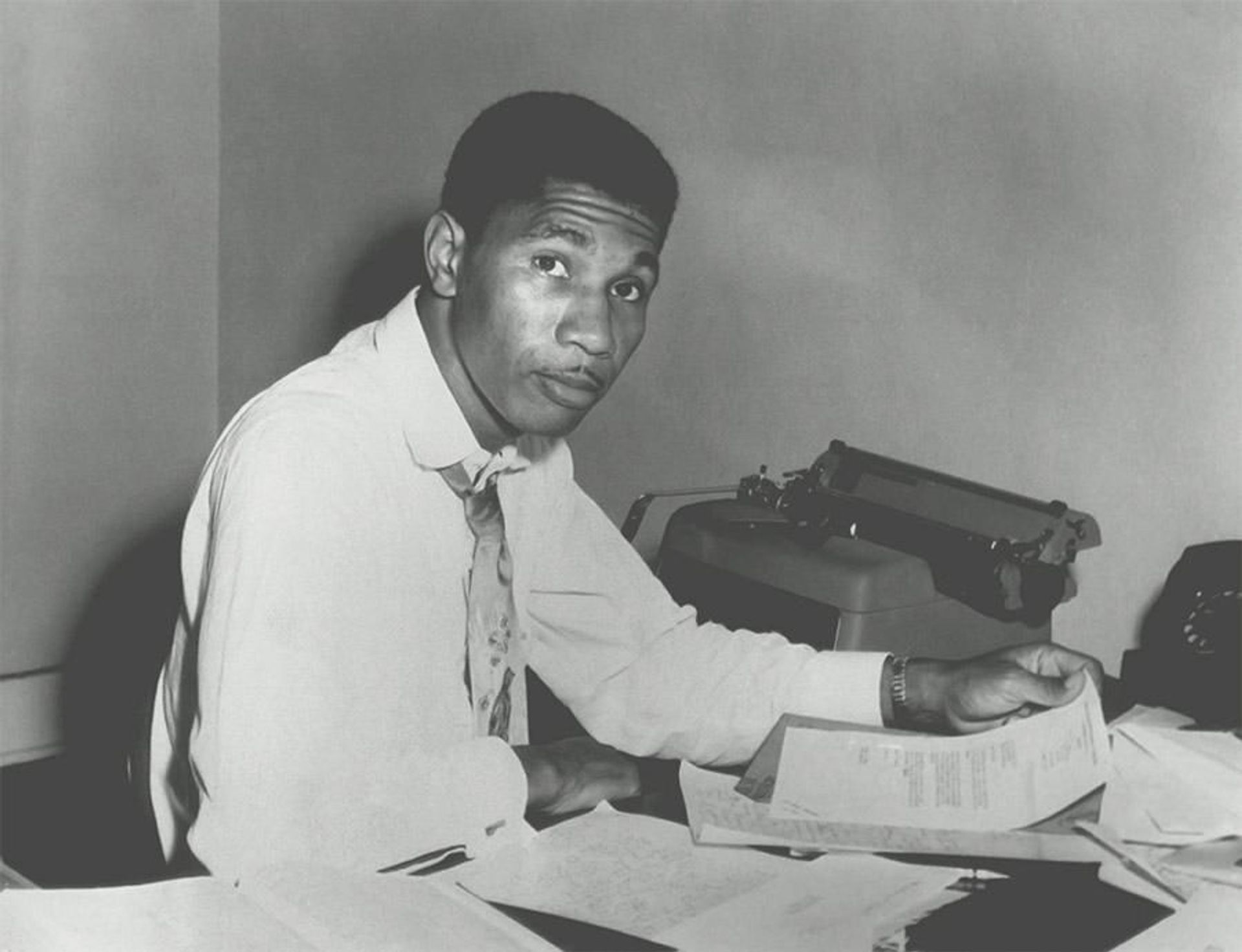 Medgar Evers at work.