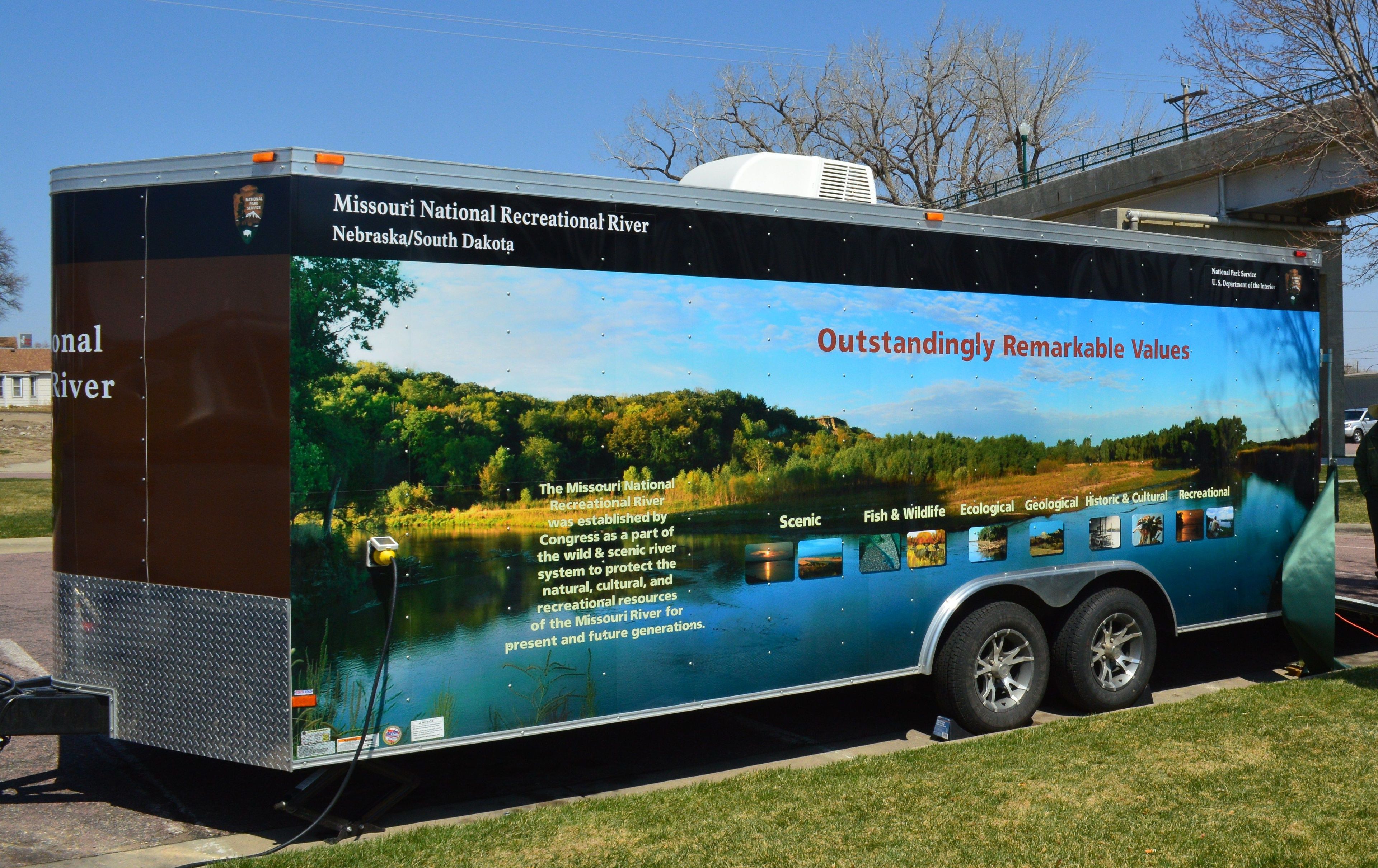 Educational trailer with painted pictures