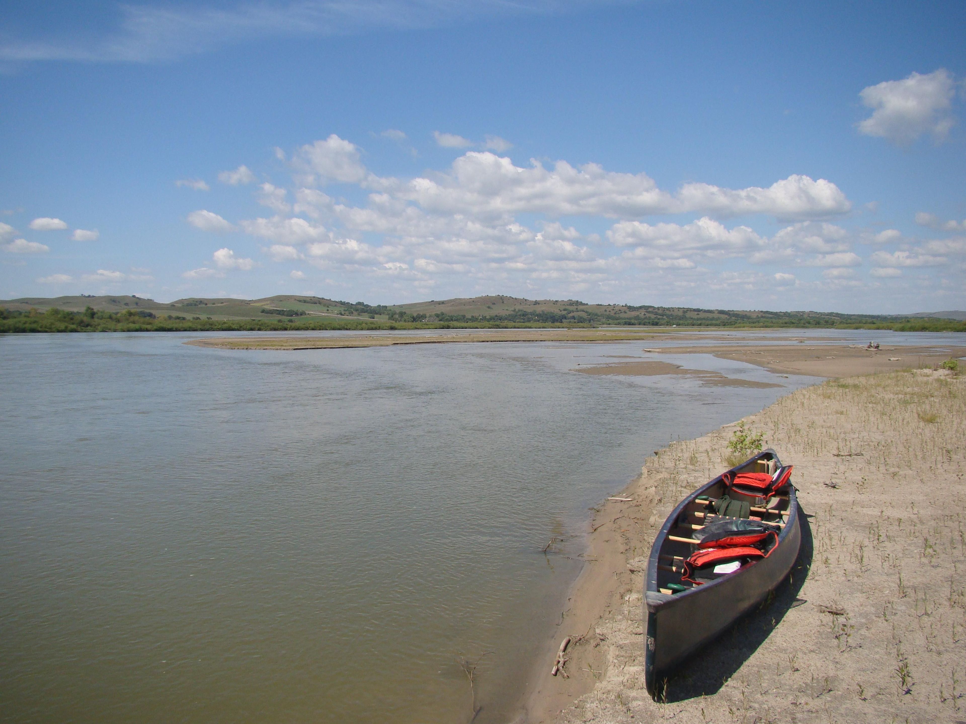 Get into nature by paddling the Missouri River.